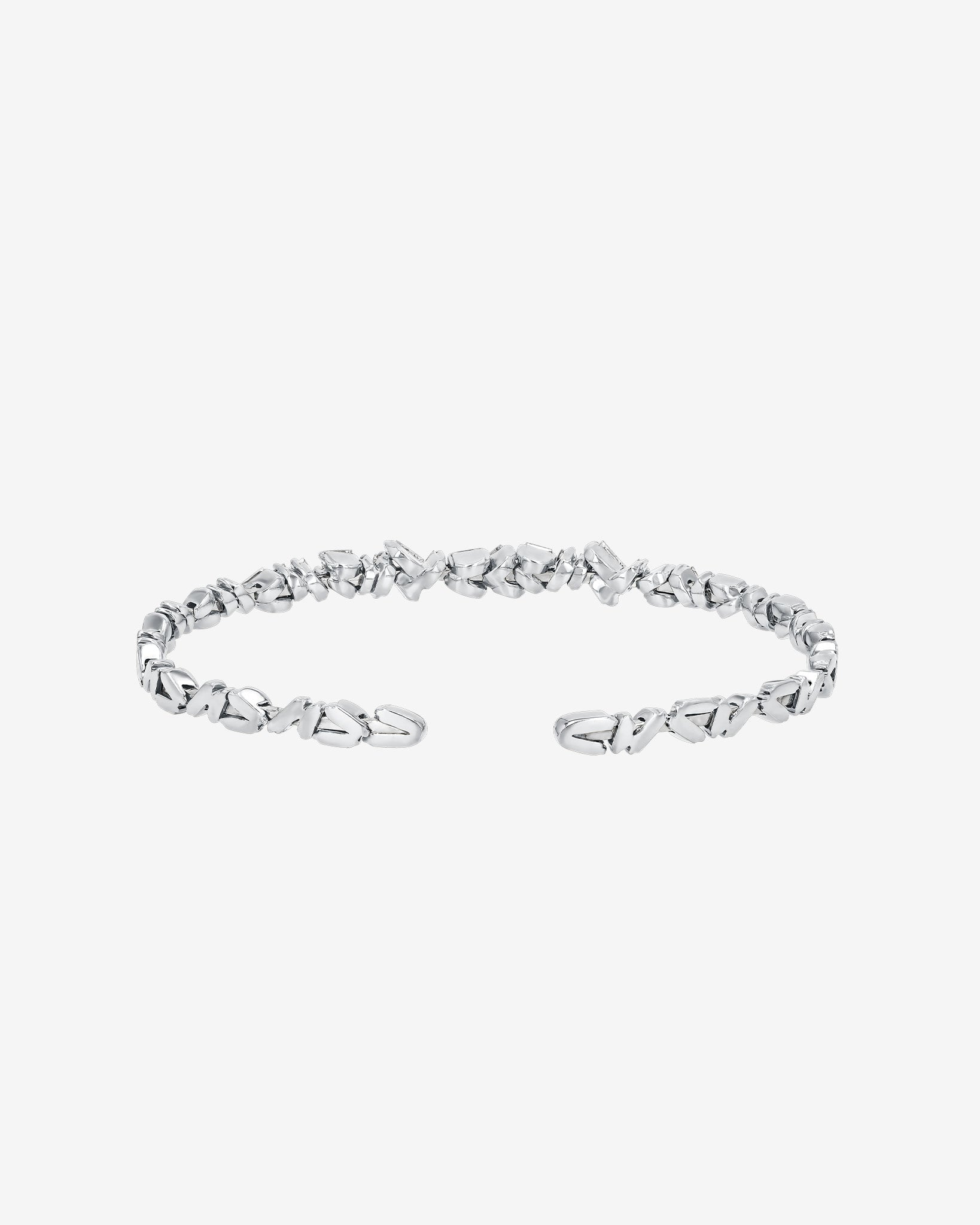 Suzanne Kalan Classic Diamond Cluster Bangle in 18k white gold