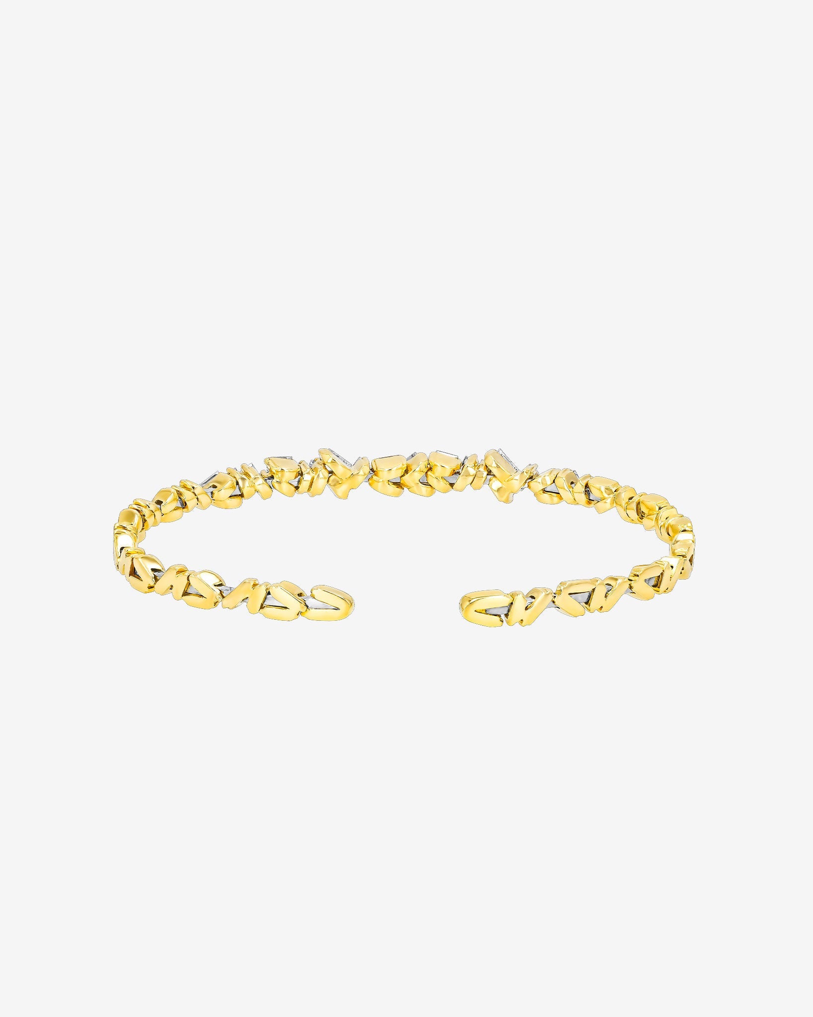 Suzanne Kalan Classic Diamond Cluster Bangle in 18k yellow gold