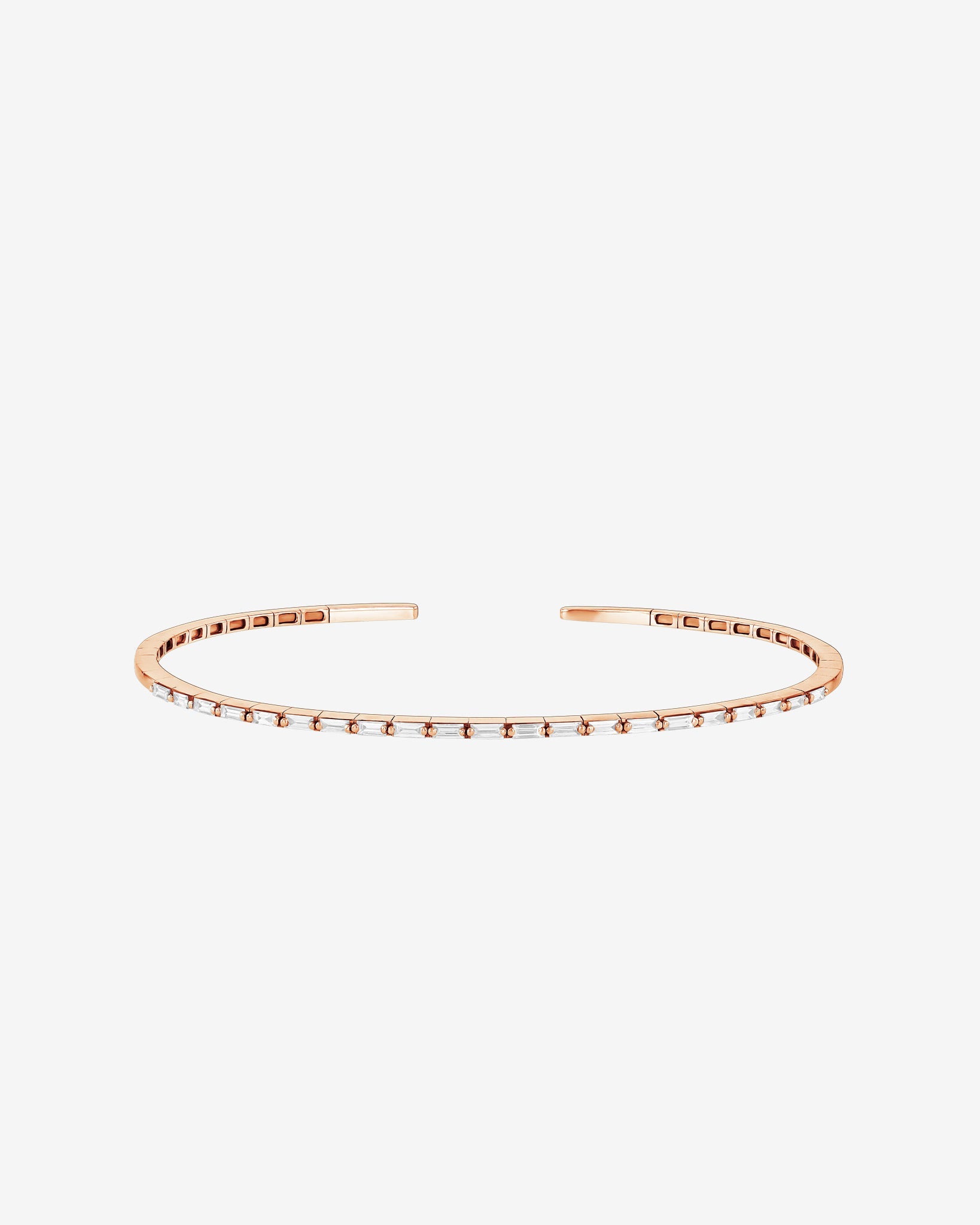 Suzanne Kalan Classic Diamond Thin Bangle in 18k rose gold