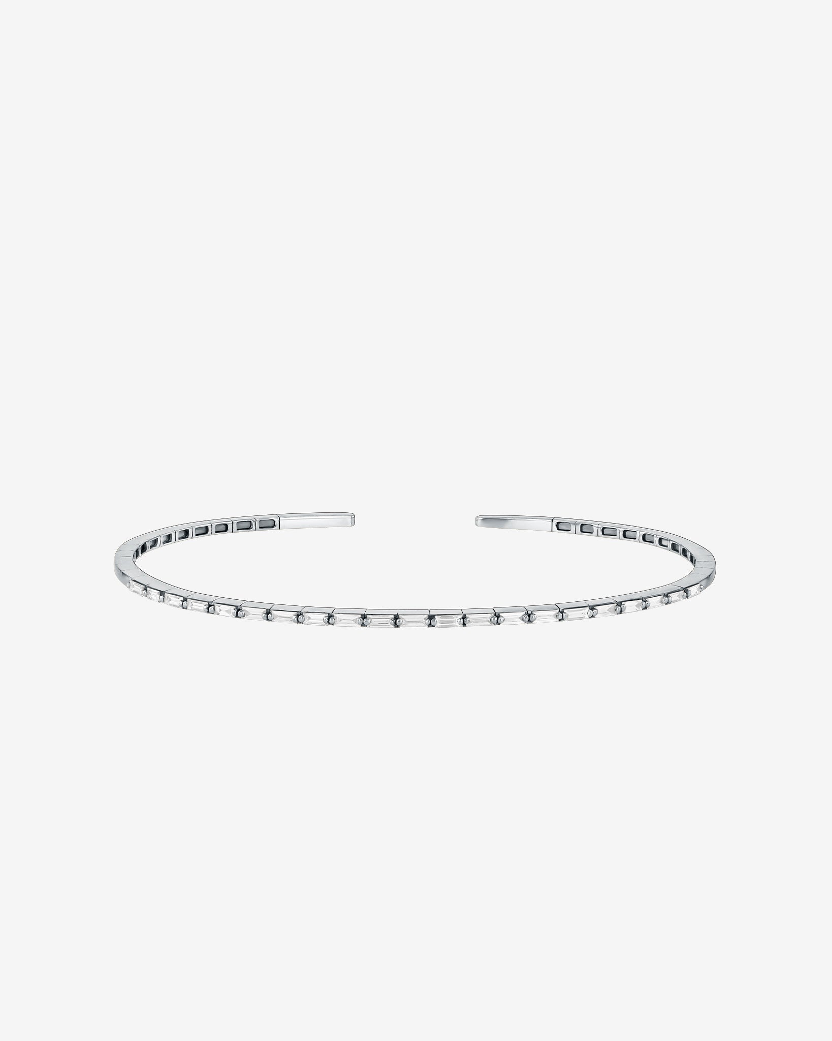 Suzanne Kalan Classic Diamond Thin Bangle in 18k white gold