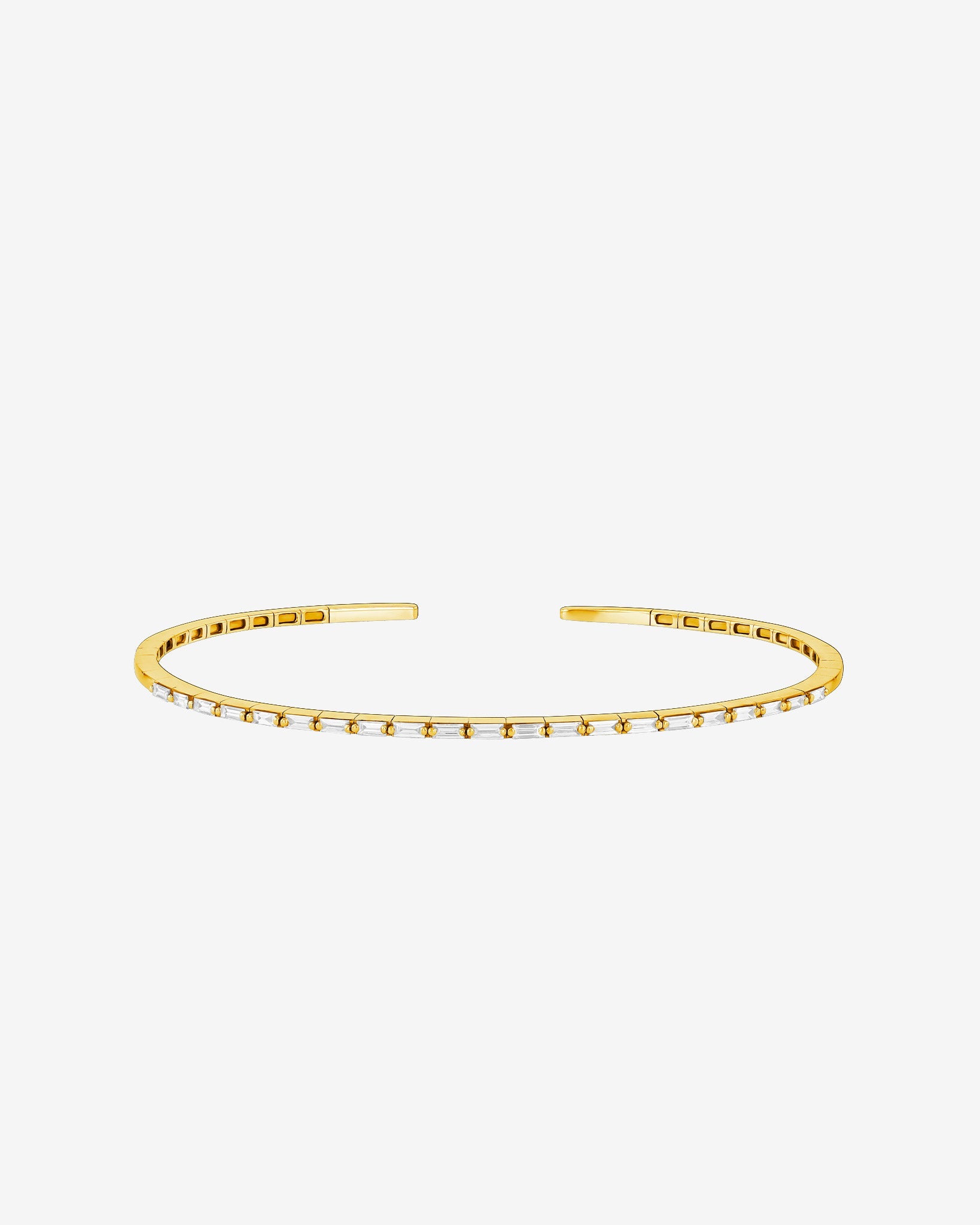 Suzanne Kalan Classic Diamond Thin Bangle in 18k yellow gold