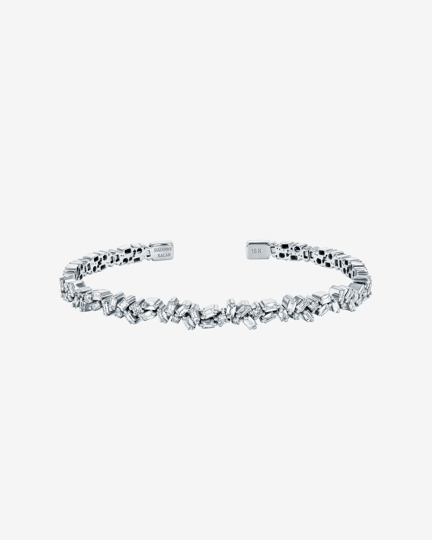 Suzanne Kalan Classic Diamond Sparkler Bangle in 18k white gold