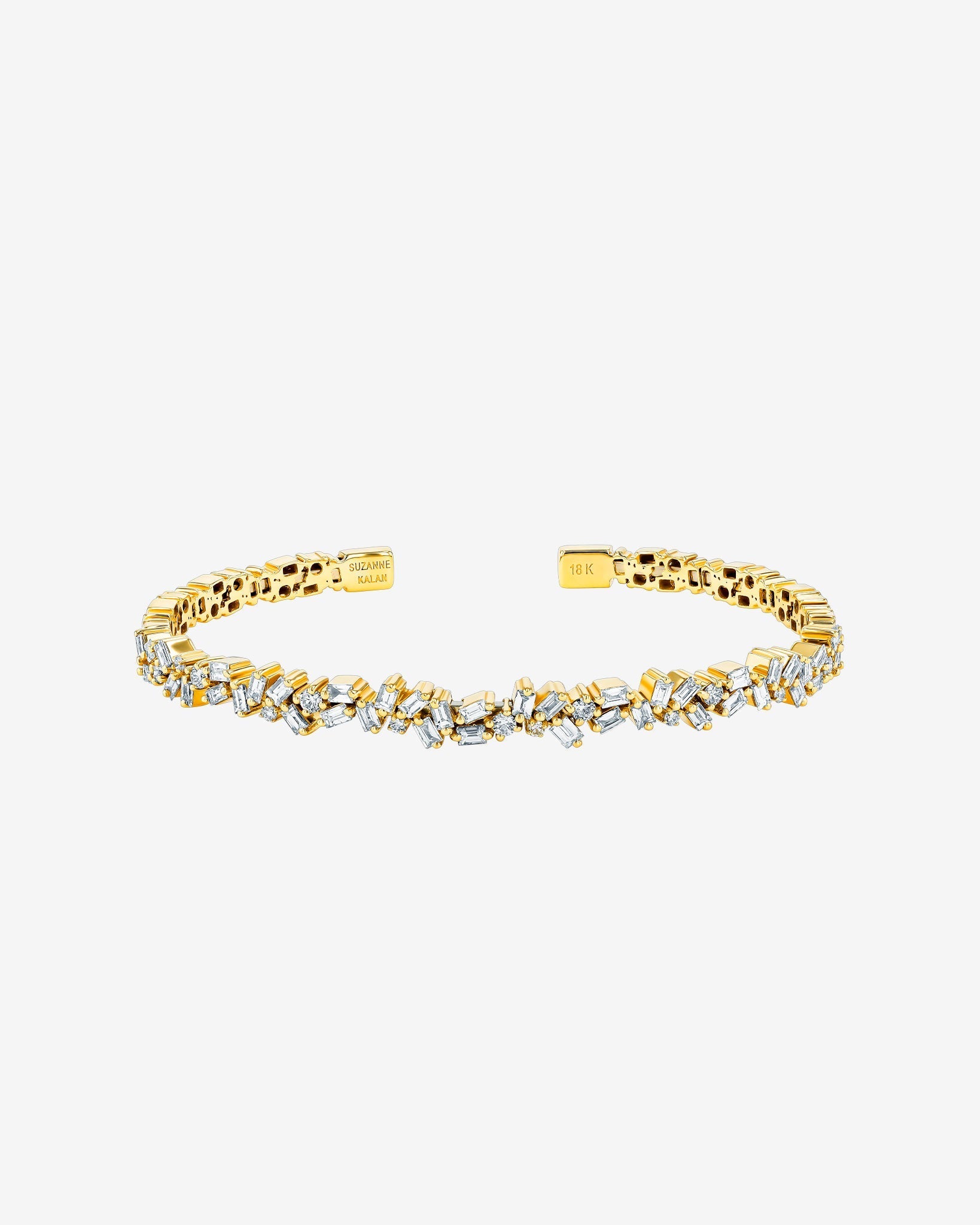 Suzanne Kalan Classic Diamond Sparkler Bangle in 18k yellow gold