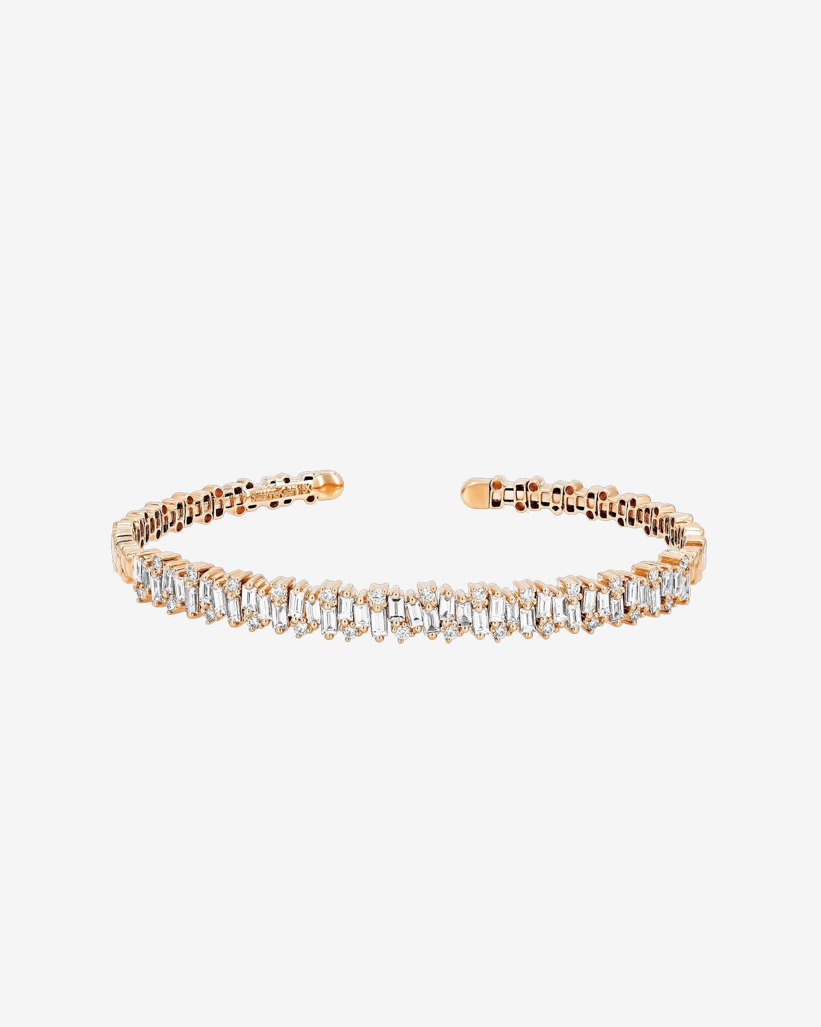 Suzanne Kalan Classic Diamond Shimmer Bangle in 18k rose gold