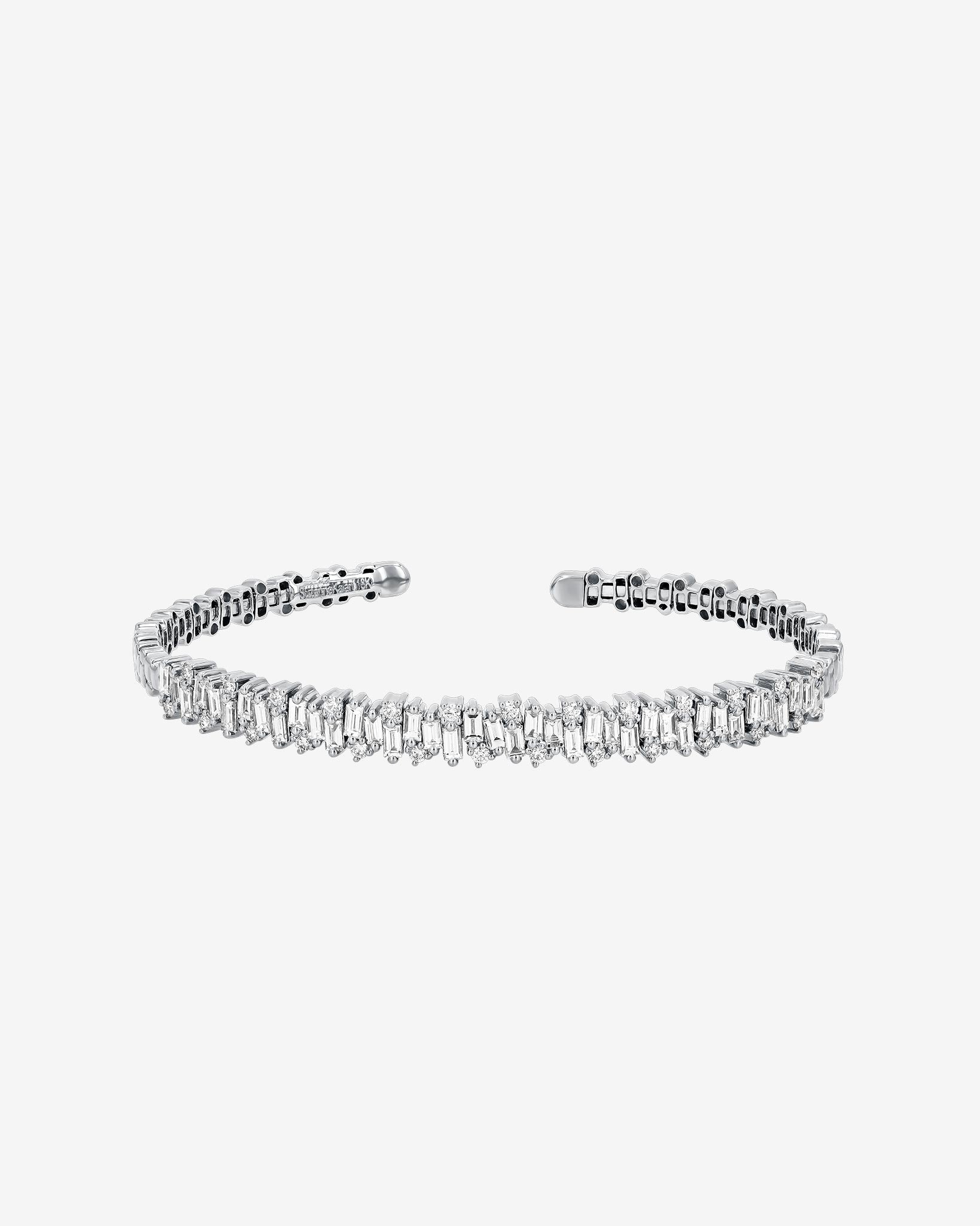 Suzanne Kalan Classic Diamond Shimmer Bangle in 18k white gold