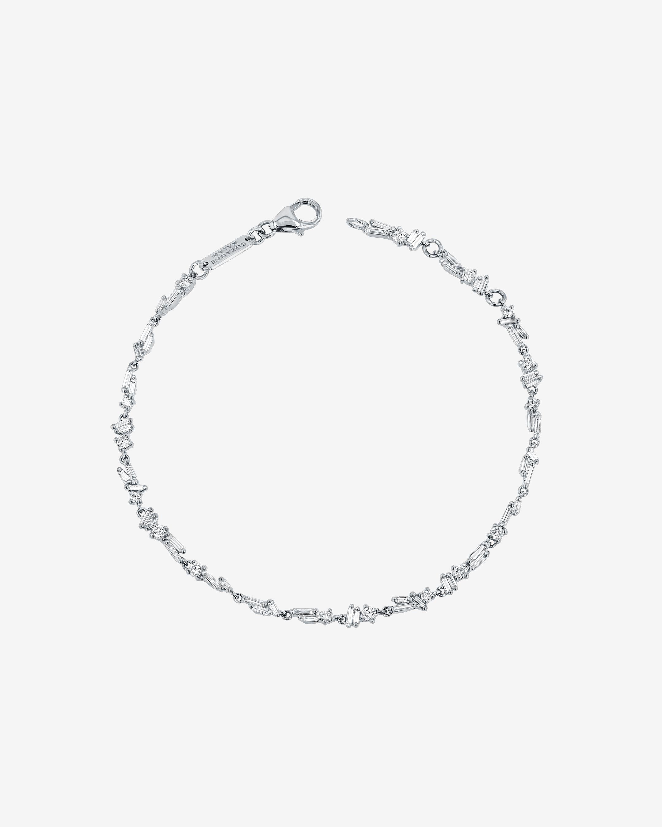Suzanne Kalan Classic Diamond Chain Tennis Bracelet in 18k white gold