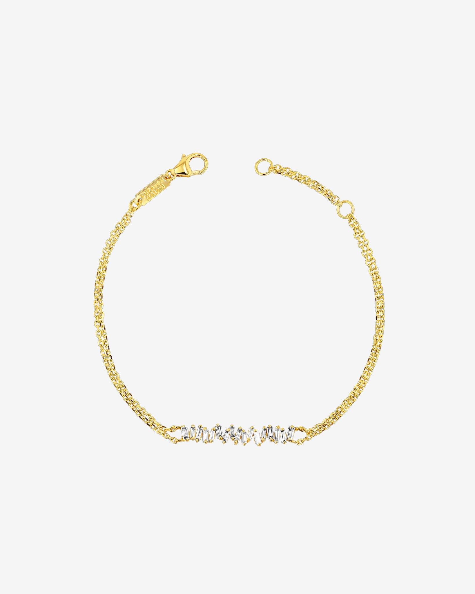 Suzanne Kalan Classic Diamond Bar Bracelet in 18k yellow gold