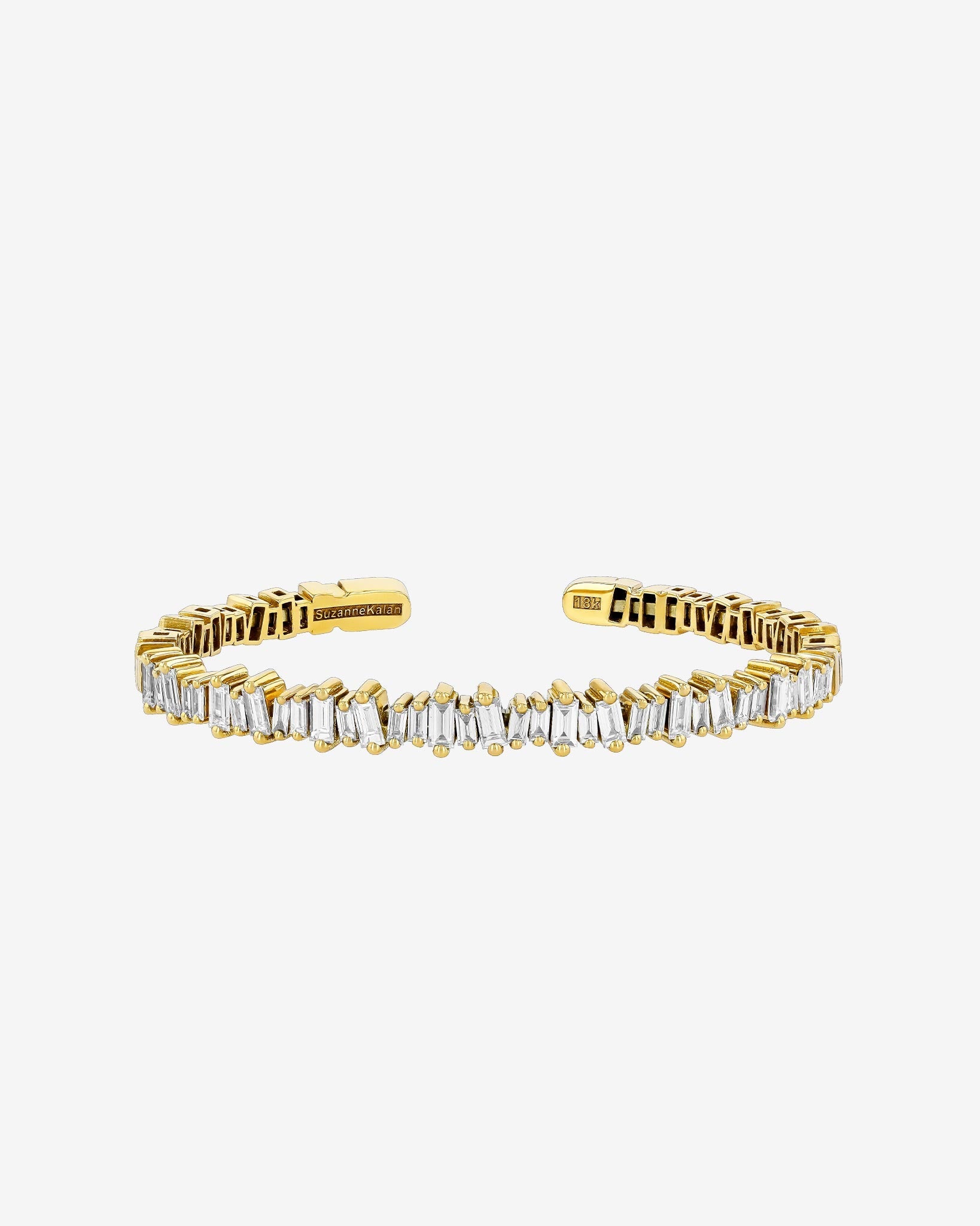 Suzanne Kalan Bold Diamond Bangle in 18k yellow gold