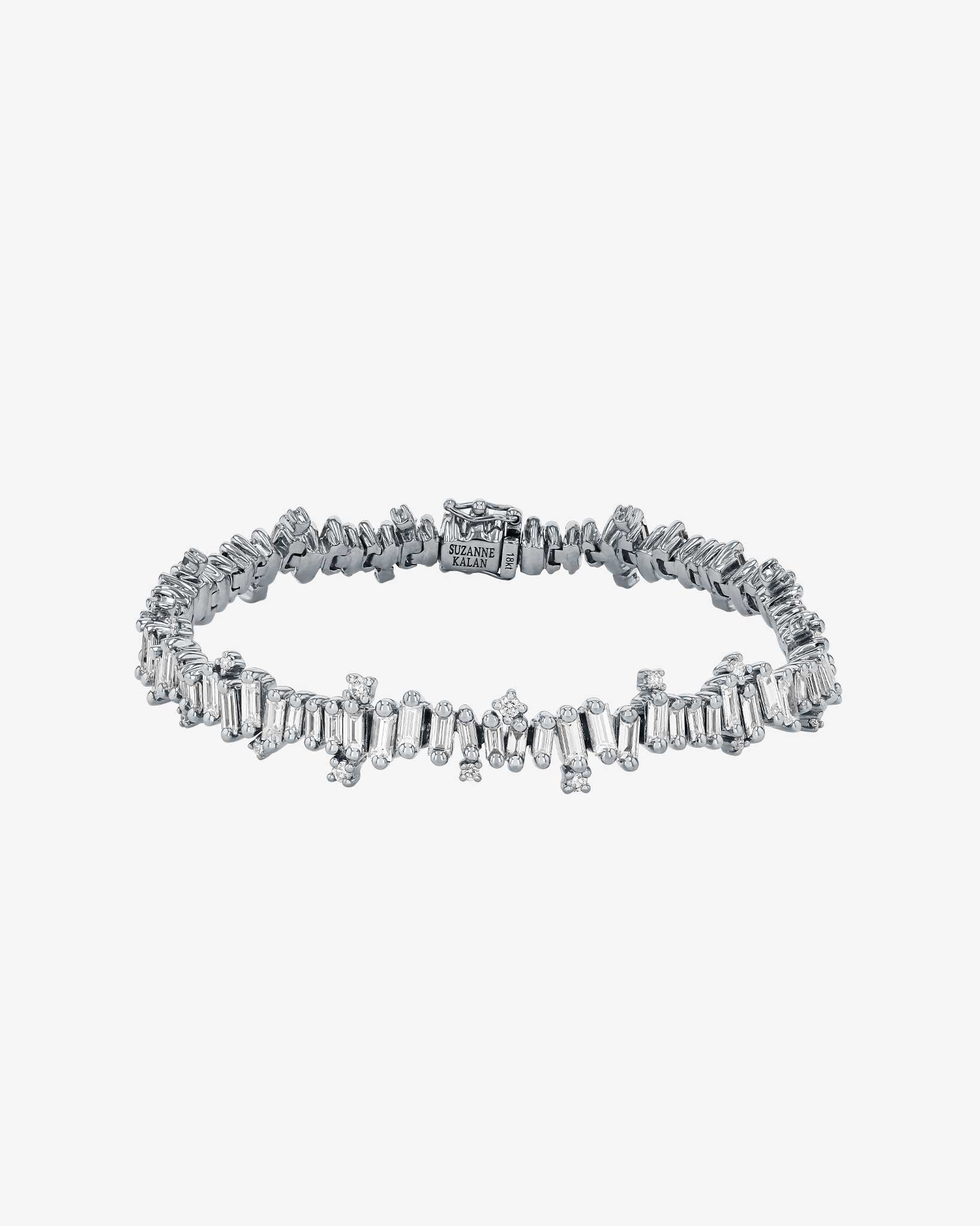 Suzanne Kalan Bold Burst Diamond Tennis Bracelet in 18k white gold