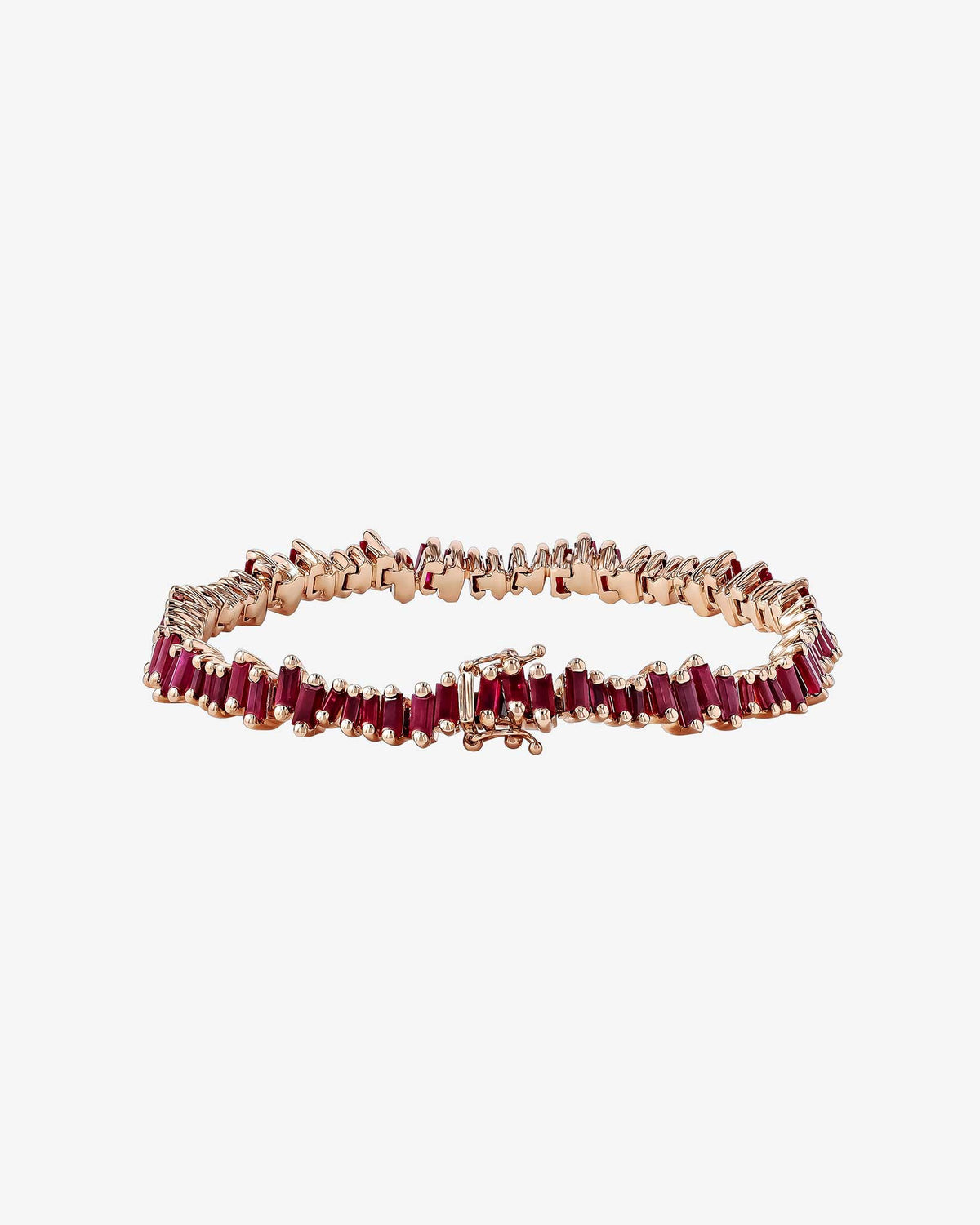 Suzanne Kalan Bold Ruby Tennis Bracelet in 18K rose gold