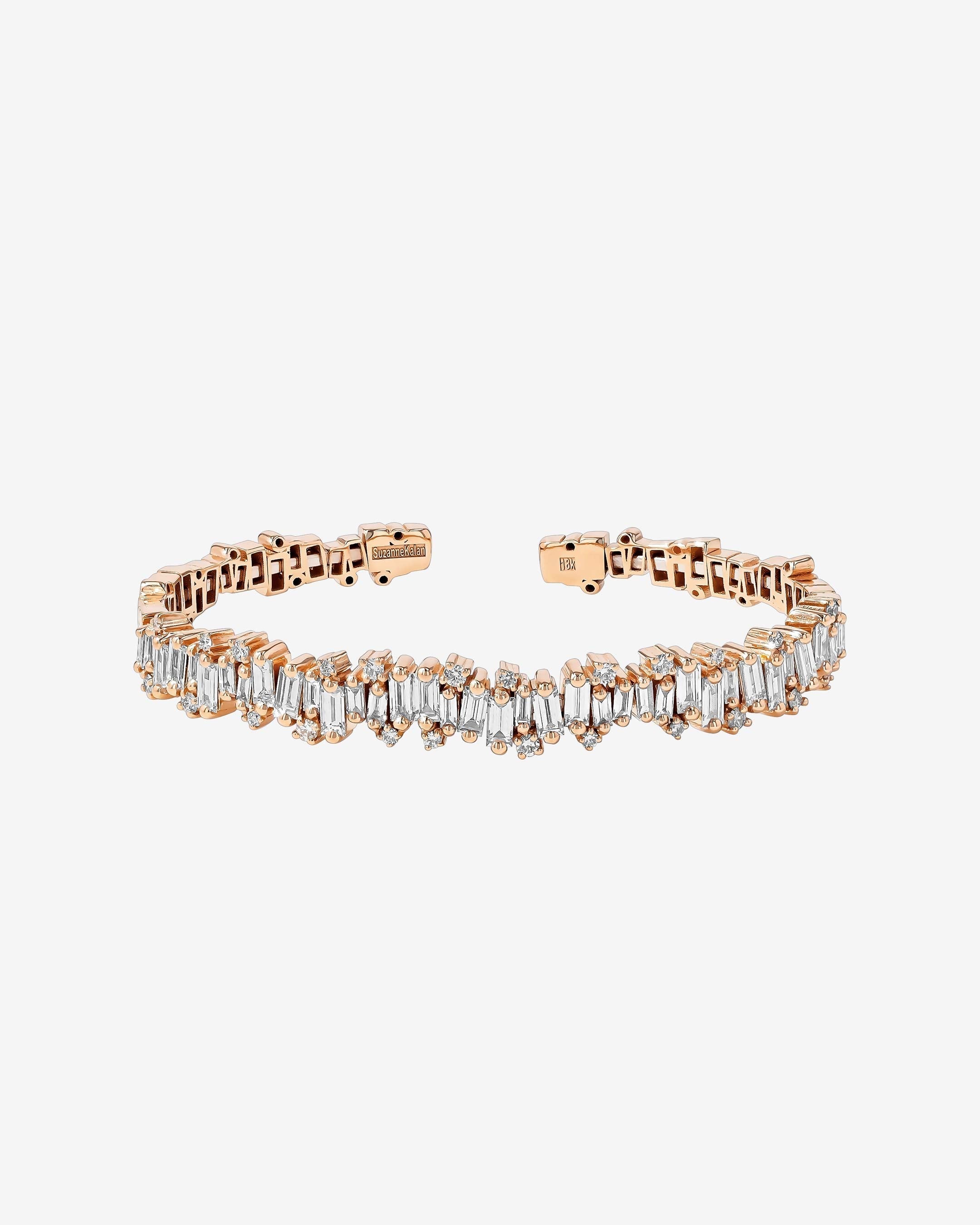 Suzanne Kalan Shimmer Audrey Diamond Bangle in 18k rose gold