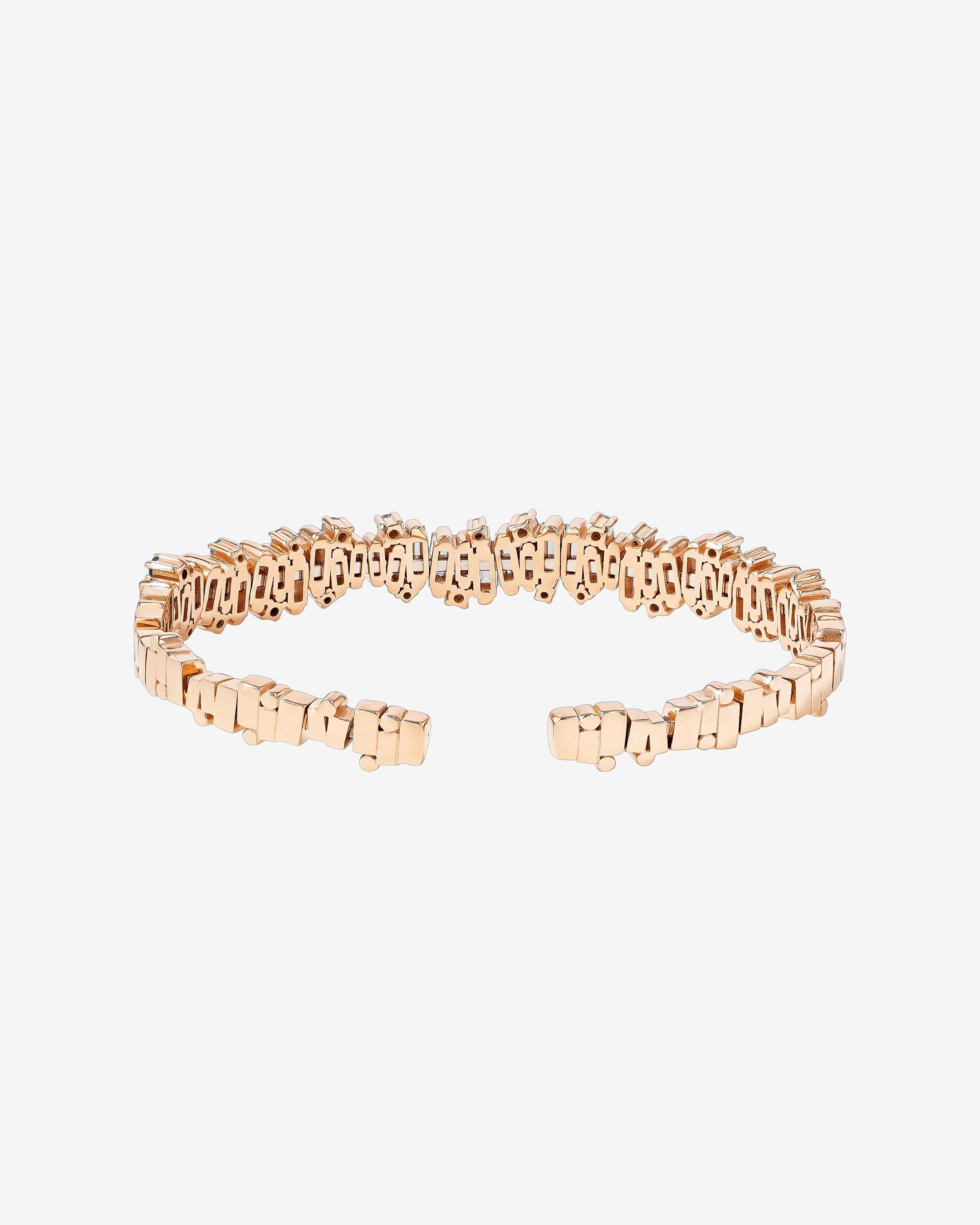 Suzanne Kalan Shimmer Audrey Diamond Bangle in 18k rose gold