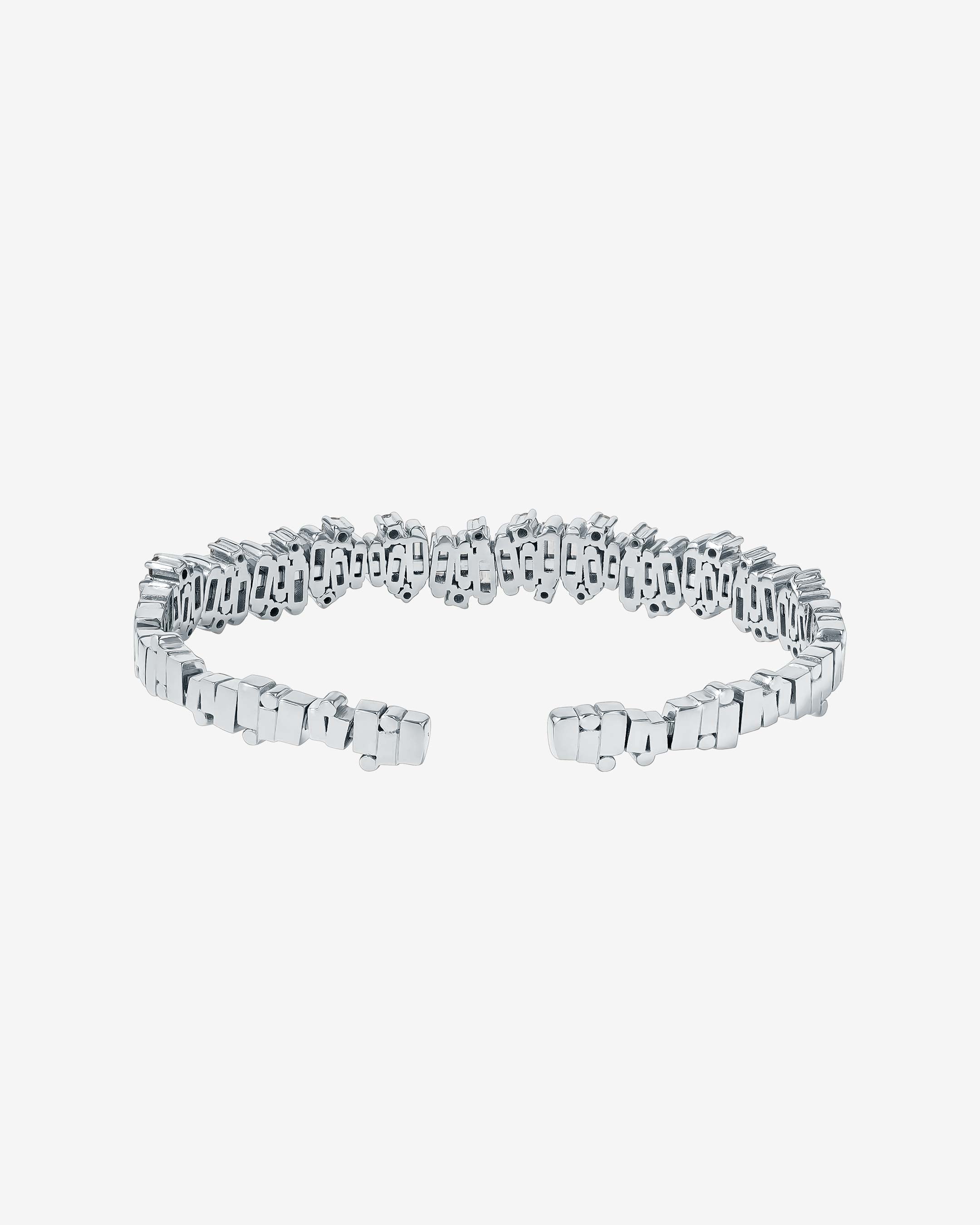 Suzanne Kalan Shimmer Audrey Diamond Bangle in 18k white gold