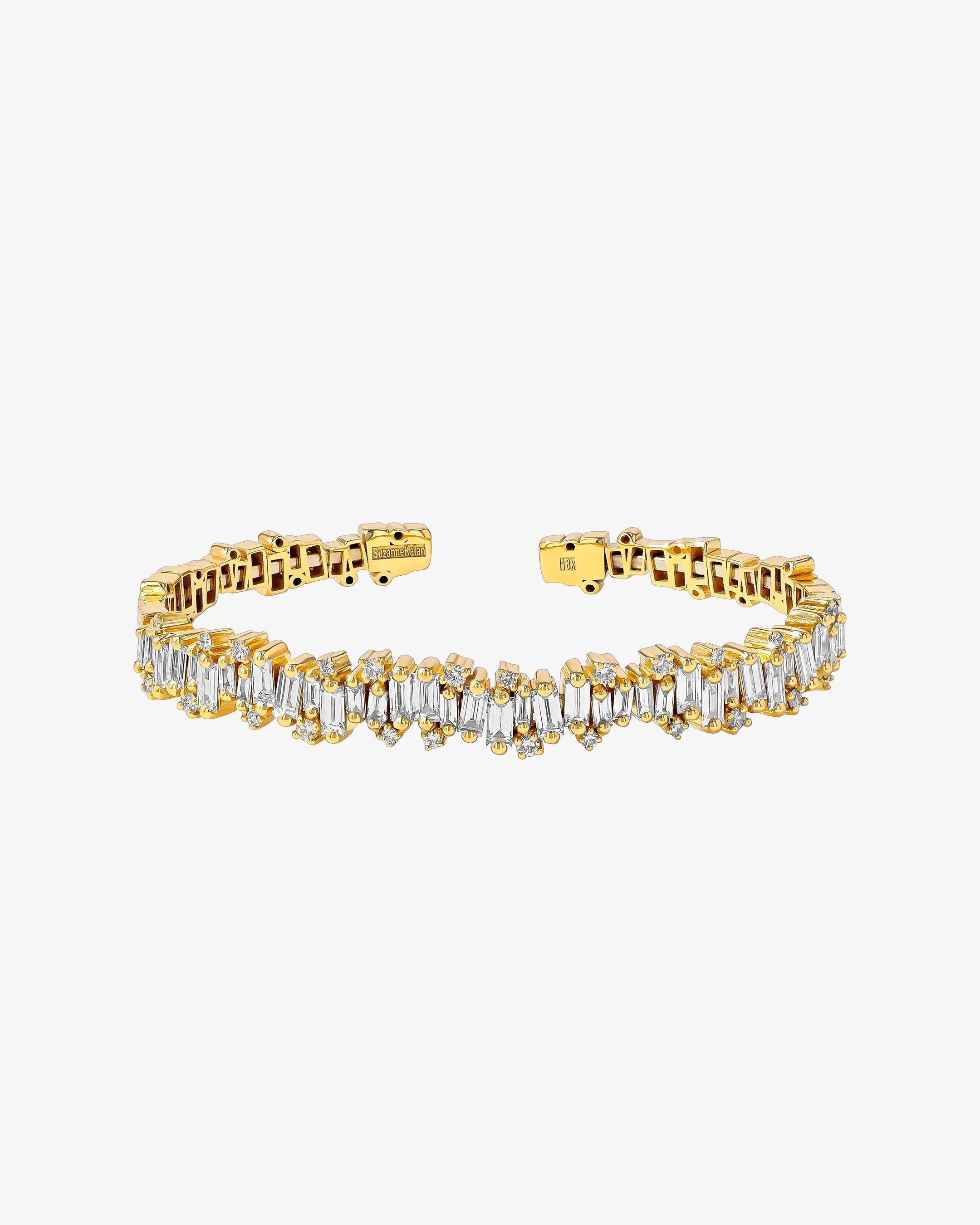 Suzanne Kalan Shimmer Audrey Diamond Bangle in 18k yellow gold