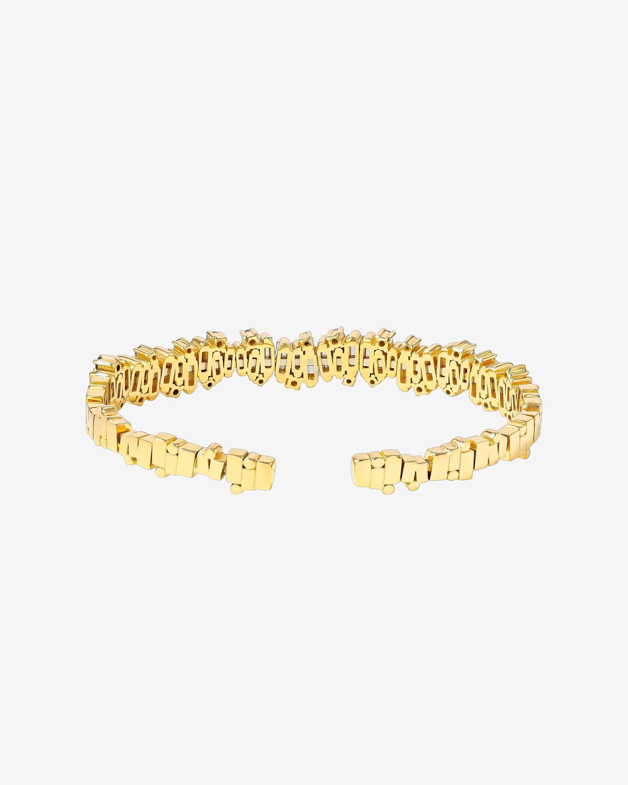 Suzanne Kalan Shimmer Audrey Diamond Bangle in 18k yellow gold