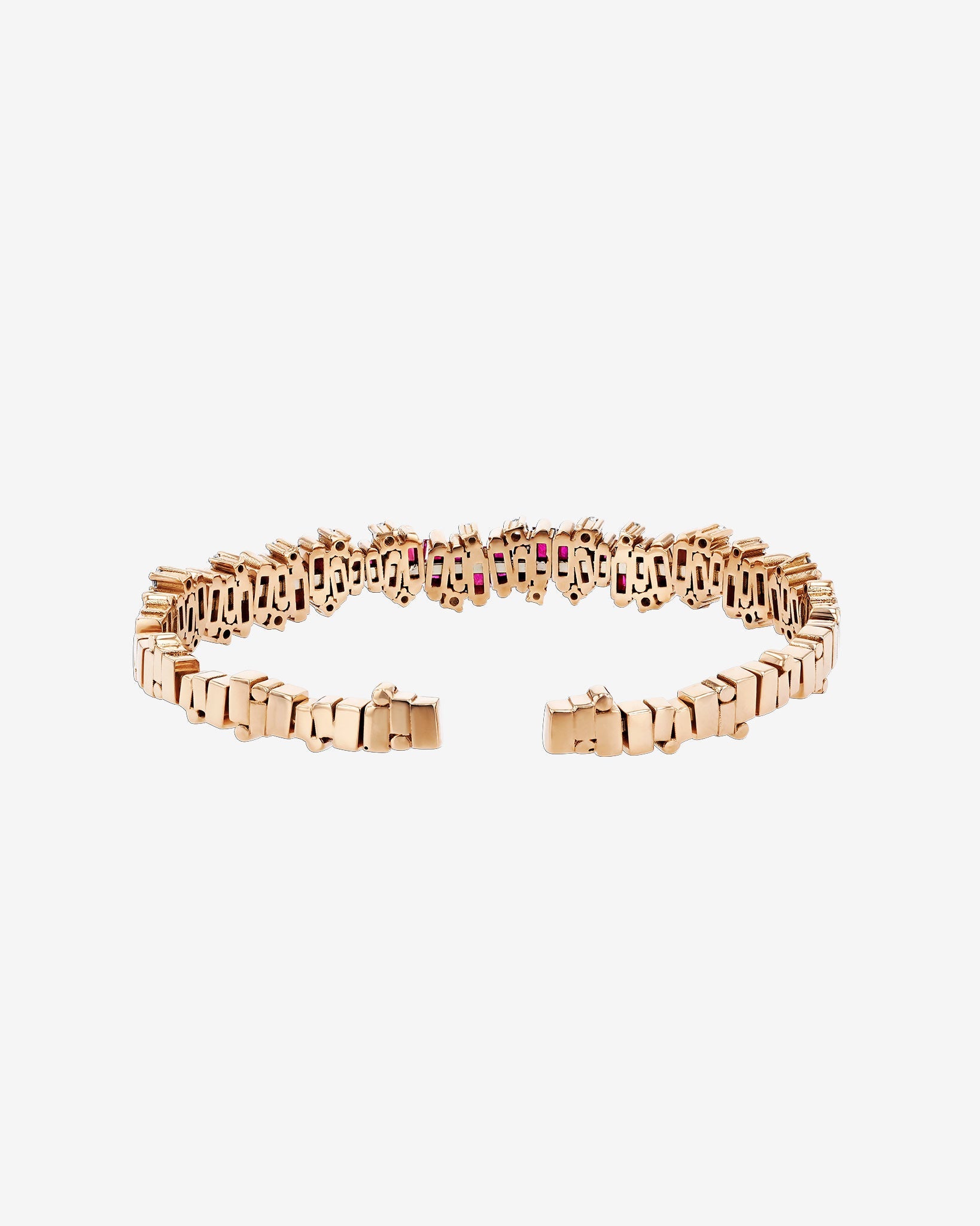 Suzanne Kalan Shimmer Audrey Ruby Bangle in 18k rose gold
