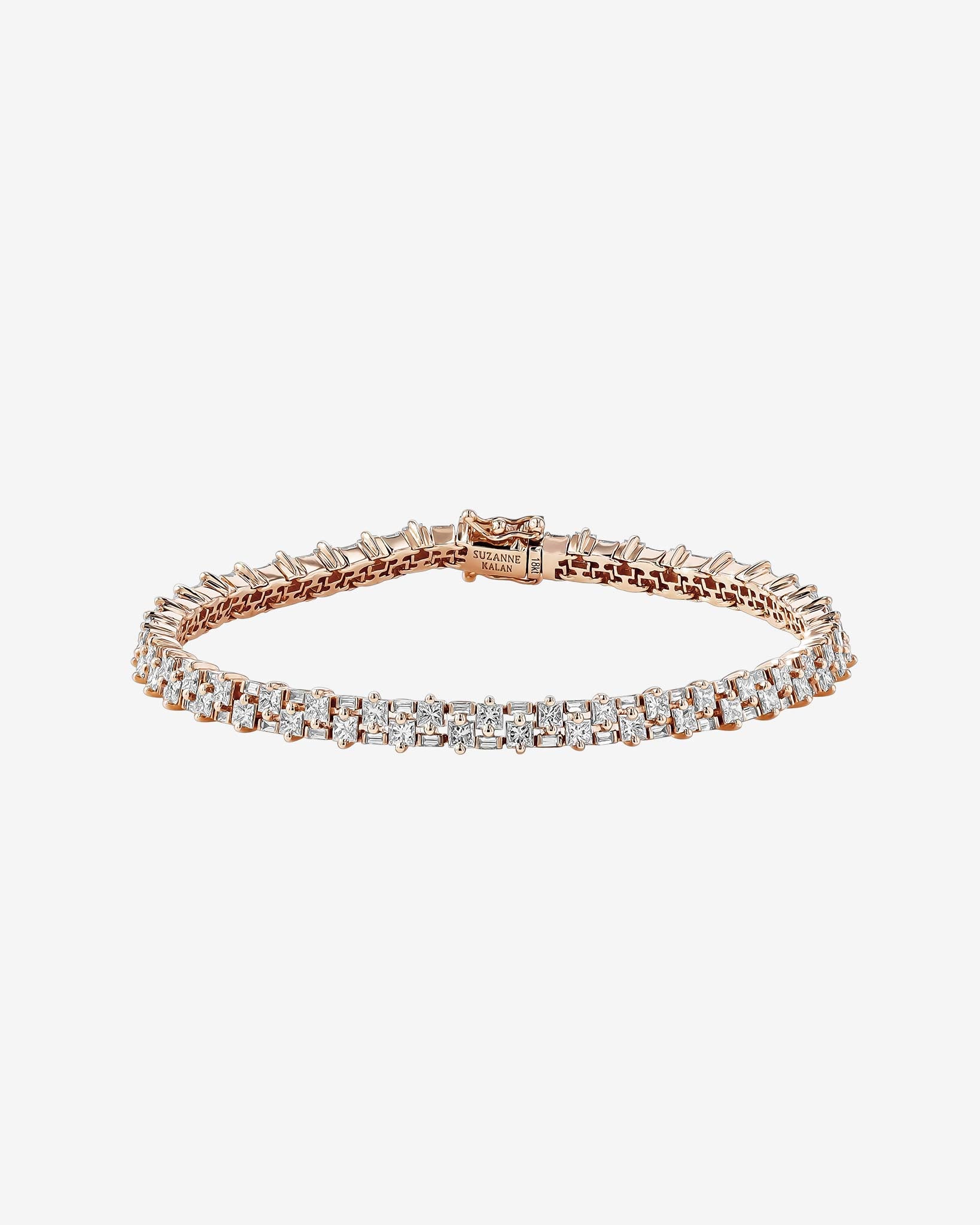 Suzanne Kalan Princess Mini Stack Diamond Tennis Bracelet in 18k rose gold