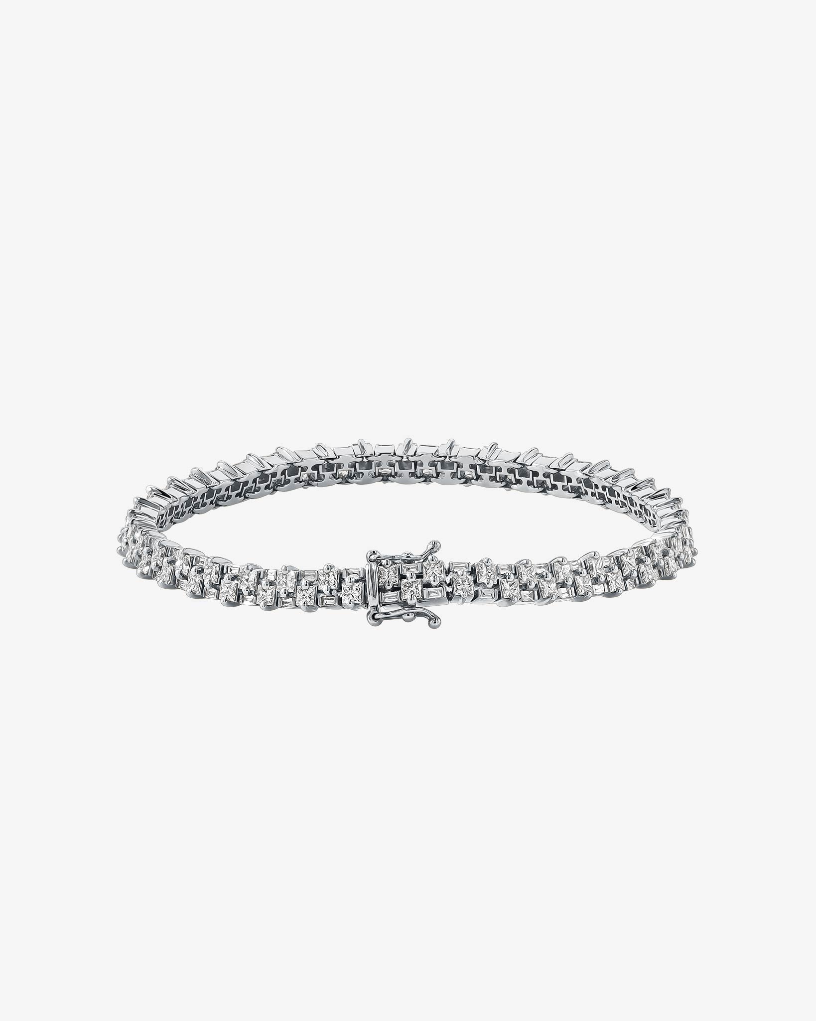 Suzanne Kalan Princess Mini Stack Diamond Tennis Bracelet in 18k white gold
