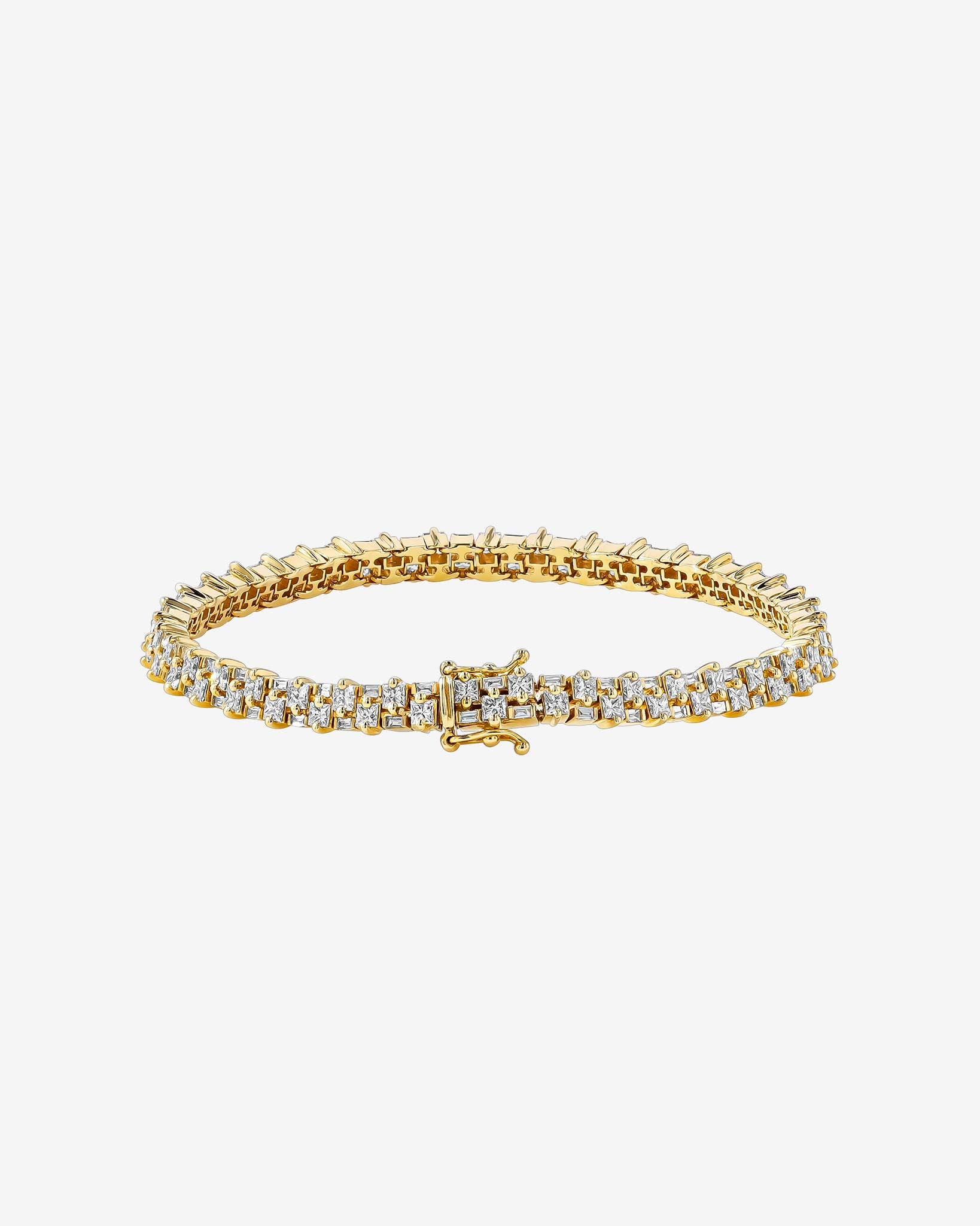 Suzanne Kalan Princess Mini Stack Diamond Tennis Bracelet in 18k yellow gold