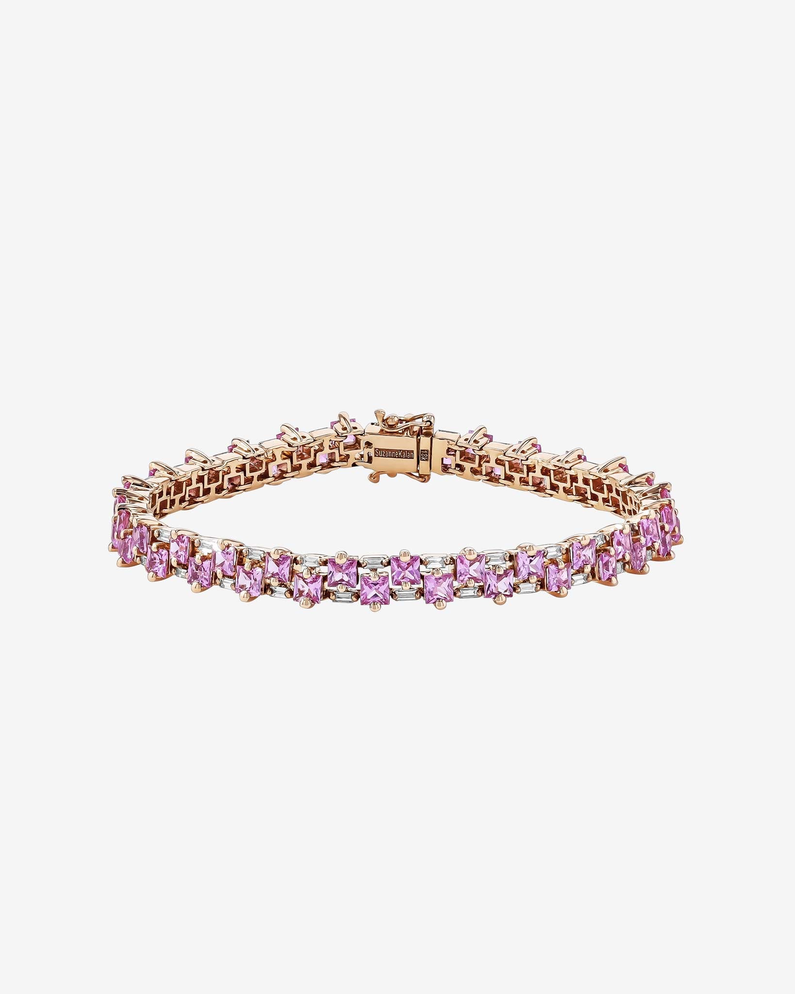 Pink Sapphire Bracelet in Rose Gold