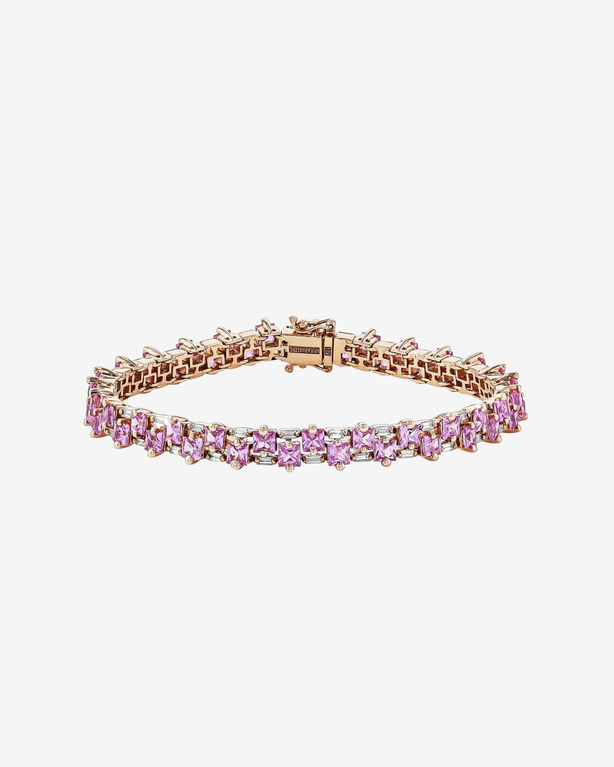 Princess Midi Stack Pink Sapphire Tennis Bracelet | Suzanne Kalan®