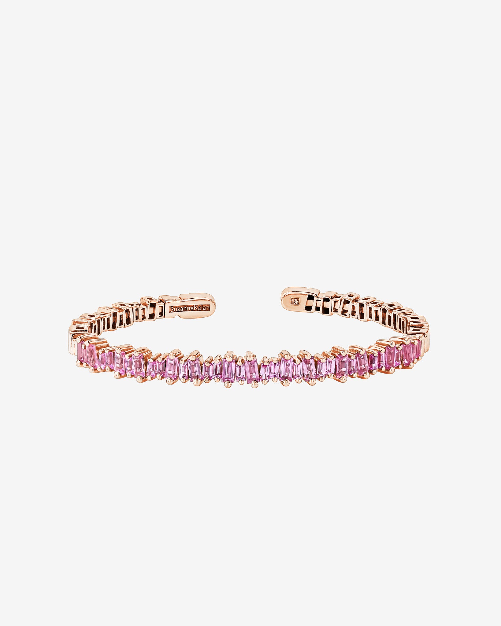 Suzanne Kalan Bold Pink Sapphire Bangle in 18k rose gold