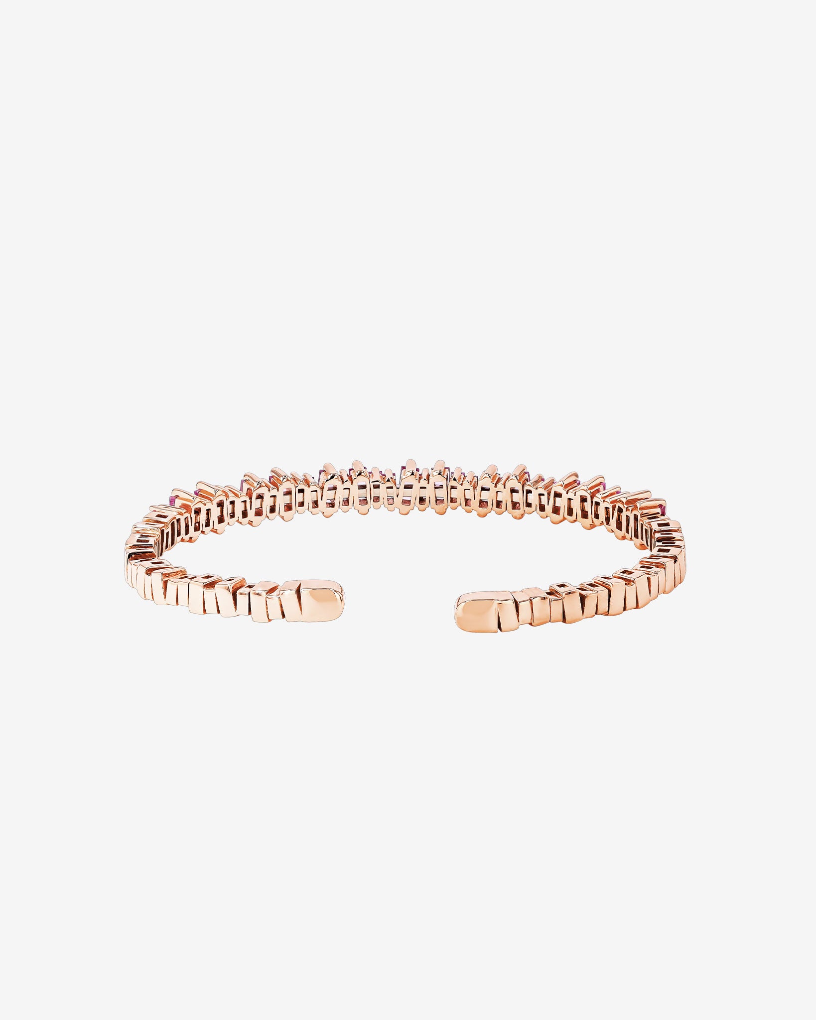 Suzanne Kalan Bold Pink Sapphire Bangle in 18k rose gold