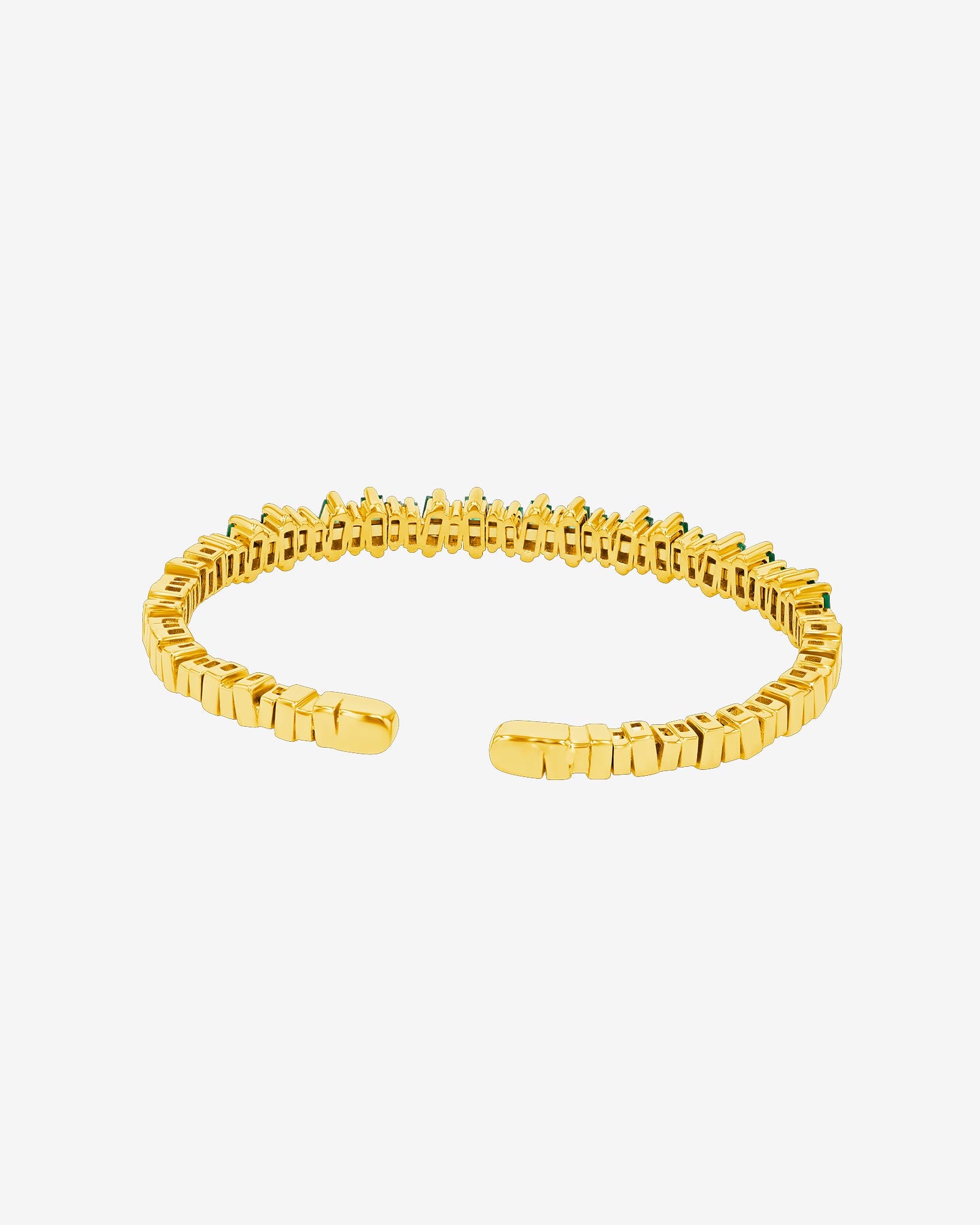 Suzanne Kalan Bold Emerald Bangle in 18k yellow gold