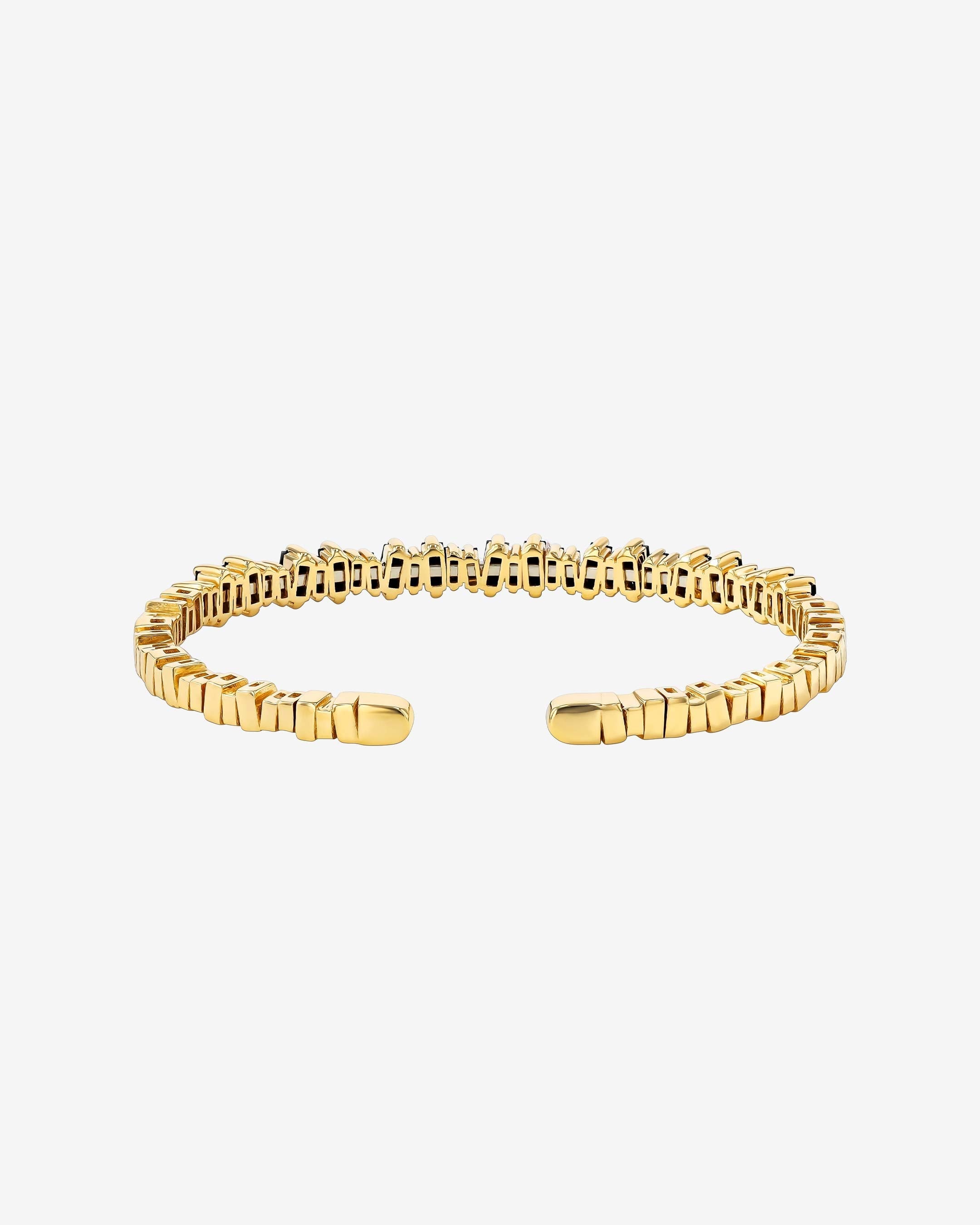 Suzanne Kalan Bold Black Sapphire Bangle in 18k yellow gold