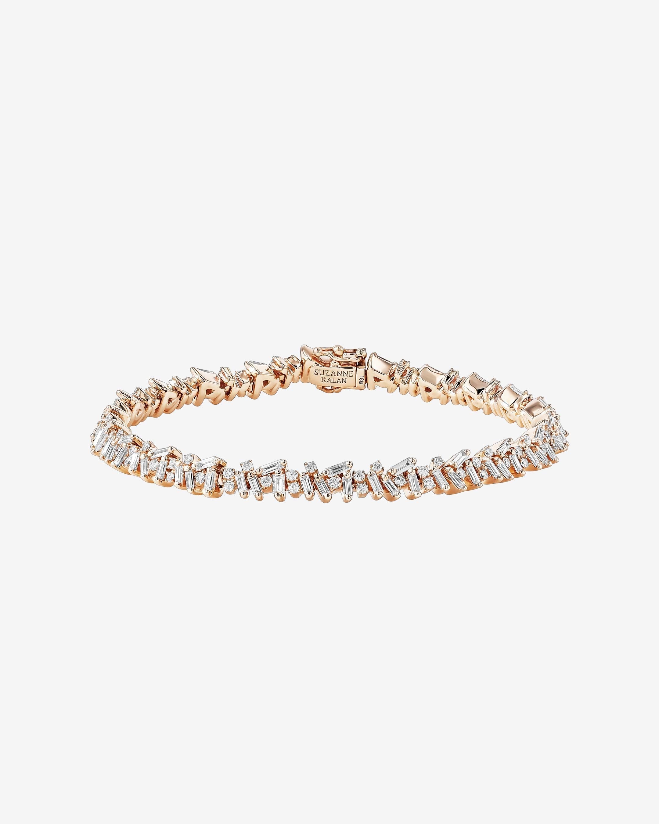 Suzanne Kalan Icon White Diamond Tennis Bracelet in 18k rose gold