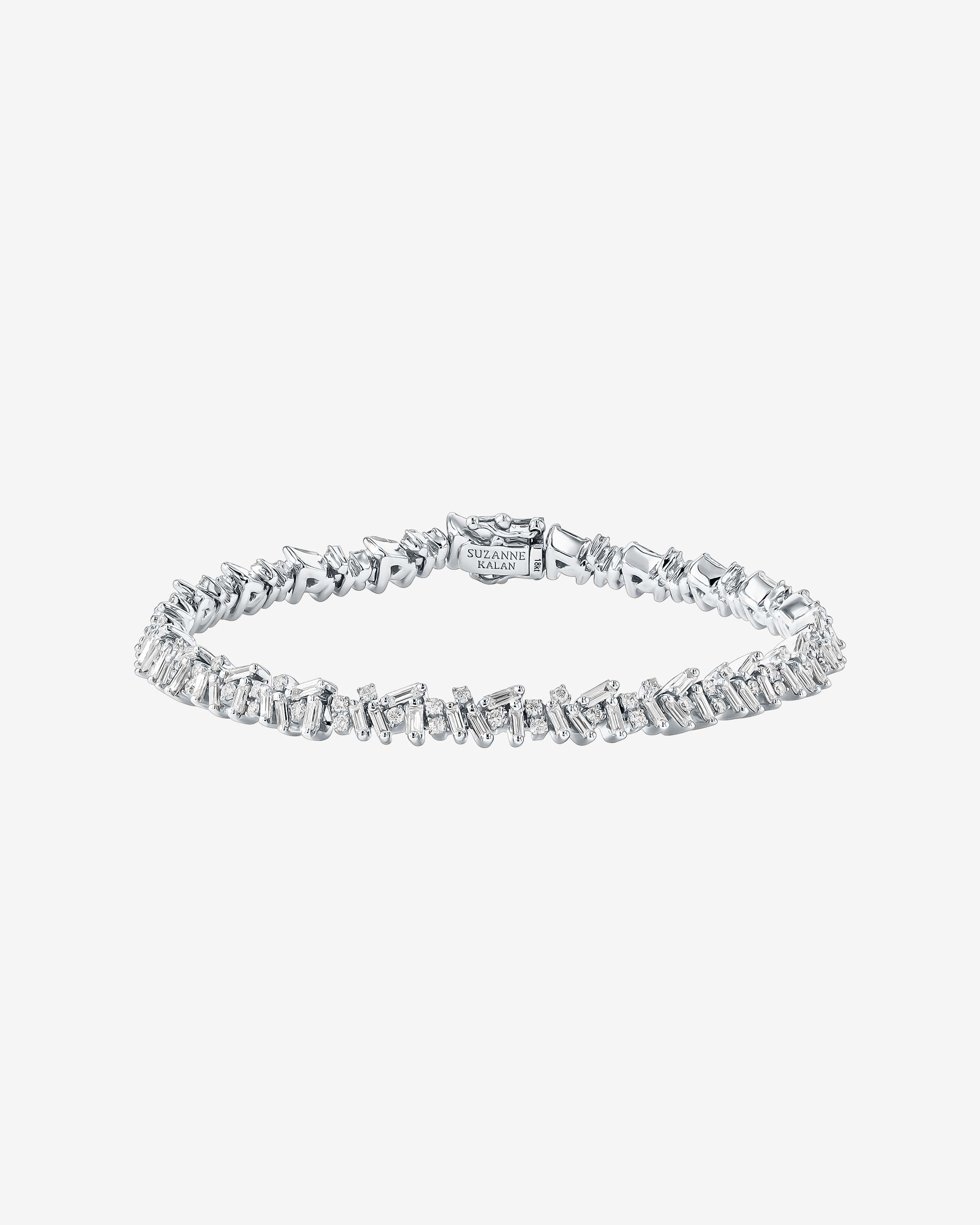 Suzanne Kalan Icon White Diamond Tennis Bracelet in 18k white gold