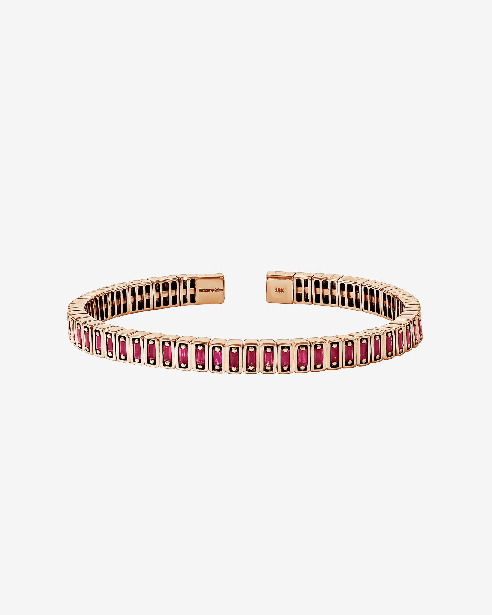 Suzanne Kalan Inlay Ruby Bangle in 18k rose gold