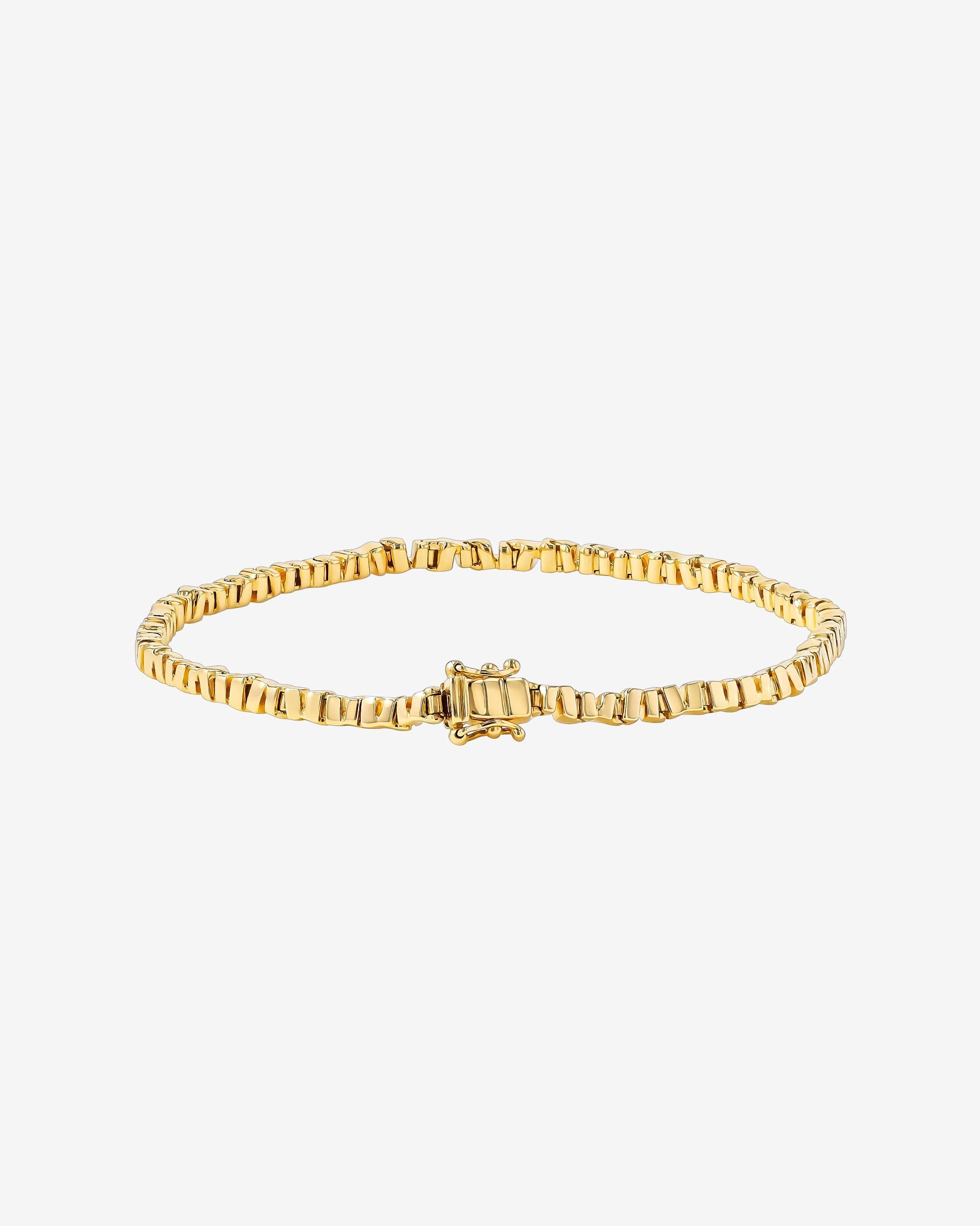Suzanne Kalan Golden Thin Tennis Bracelet in 18k yellow gold