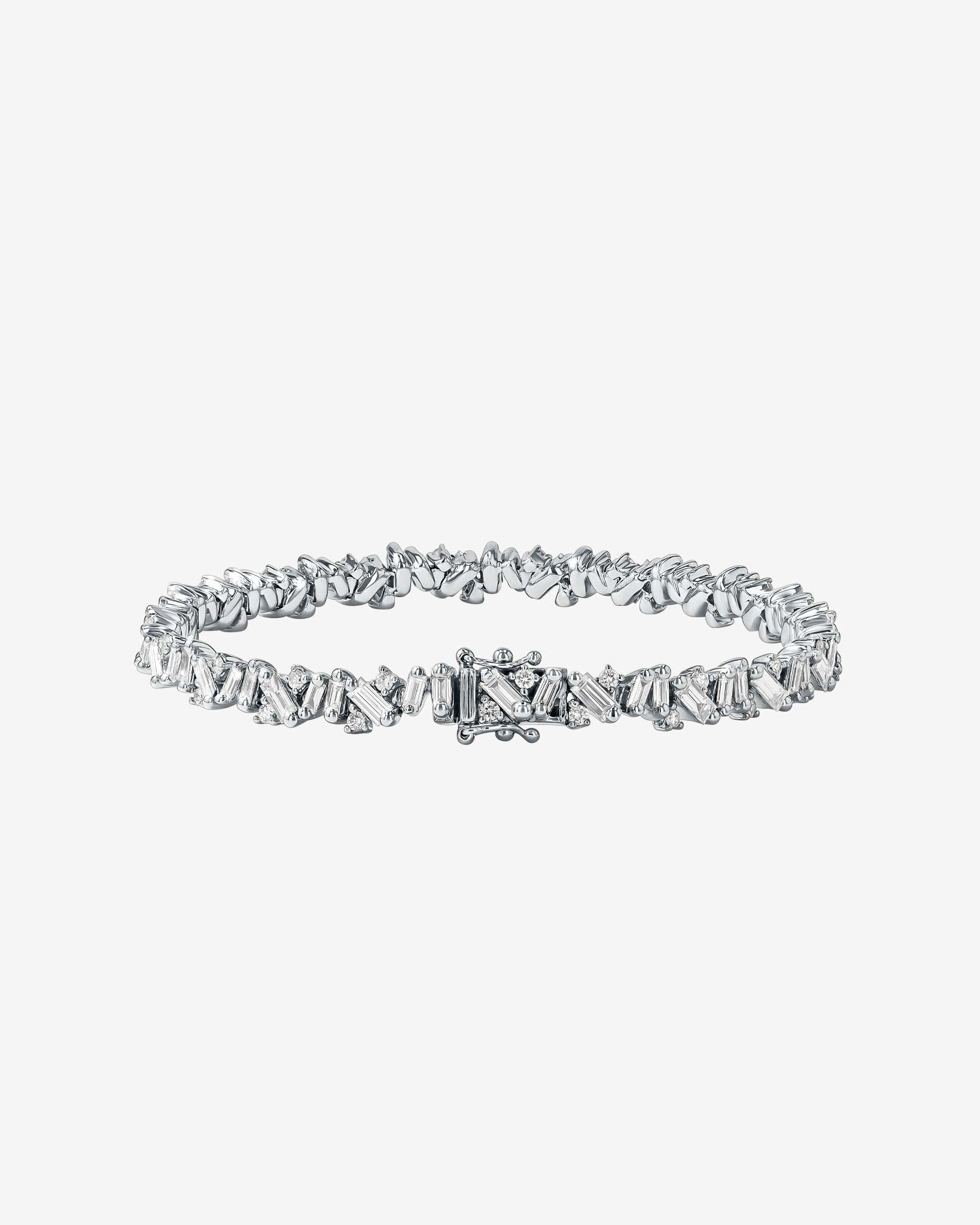 Suzanne Kalan Frenzy Diamond Tennis Bracelet in 18k white gold