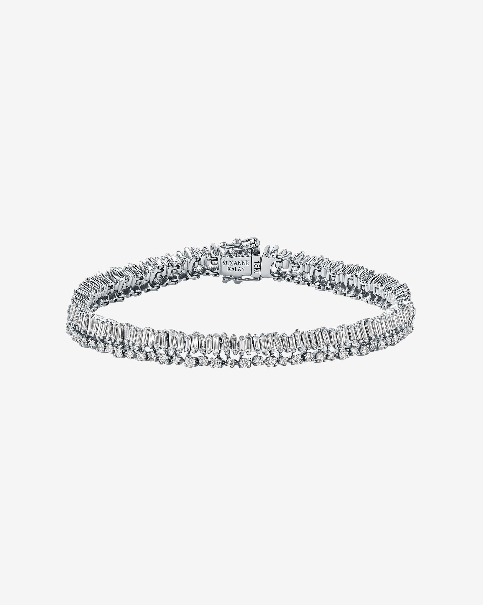 Suzanne Kalan Short Stack Diamond Tennis Bracelet in 18k white gold