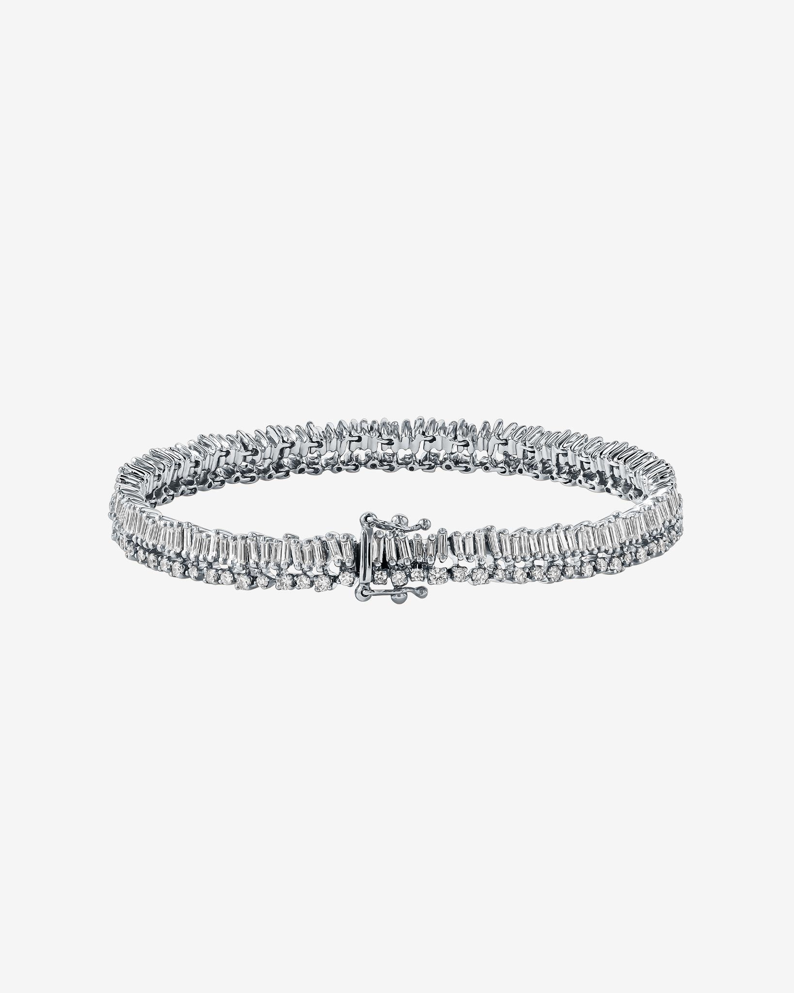 Suzanne Kalan Short Stack Diamond Tennis Bracelet in 18k white gold