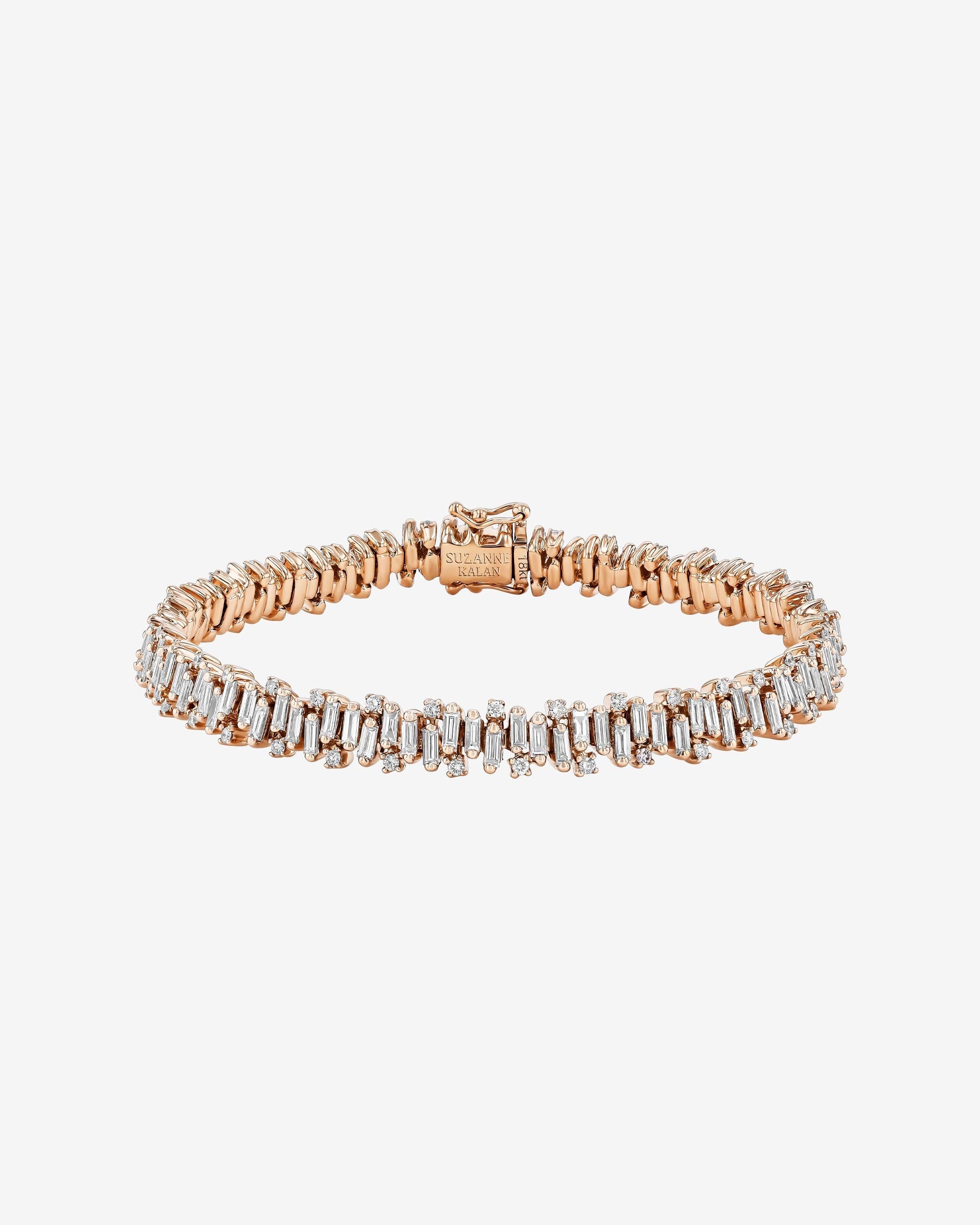 Suzanne Kalan Shimmer Diamond Tennis Bracelet in 18k rose gold