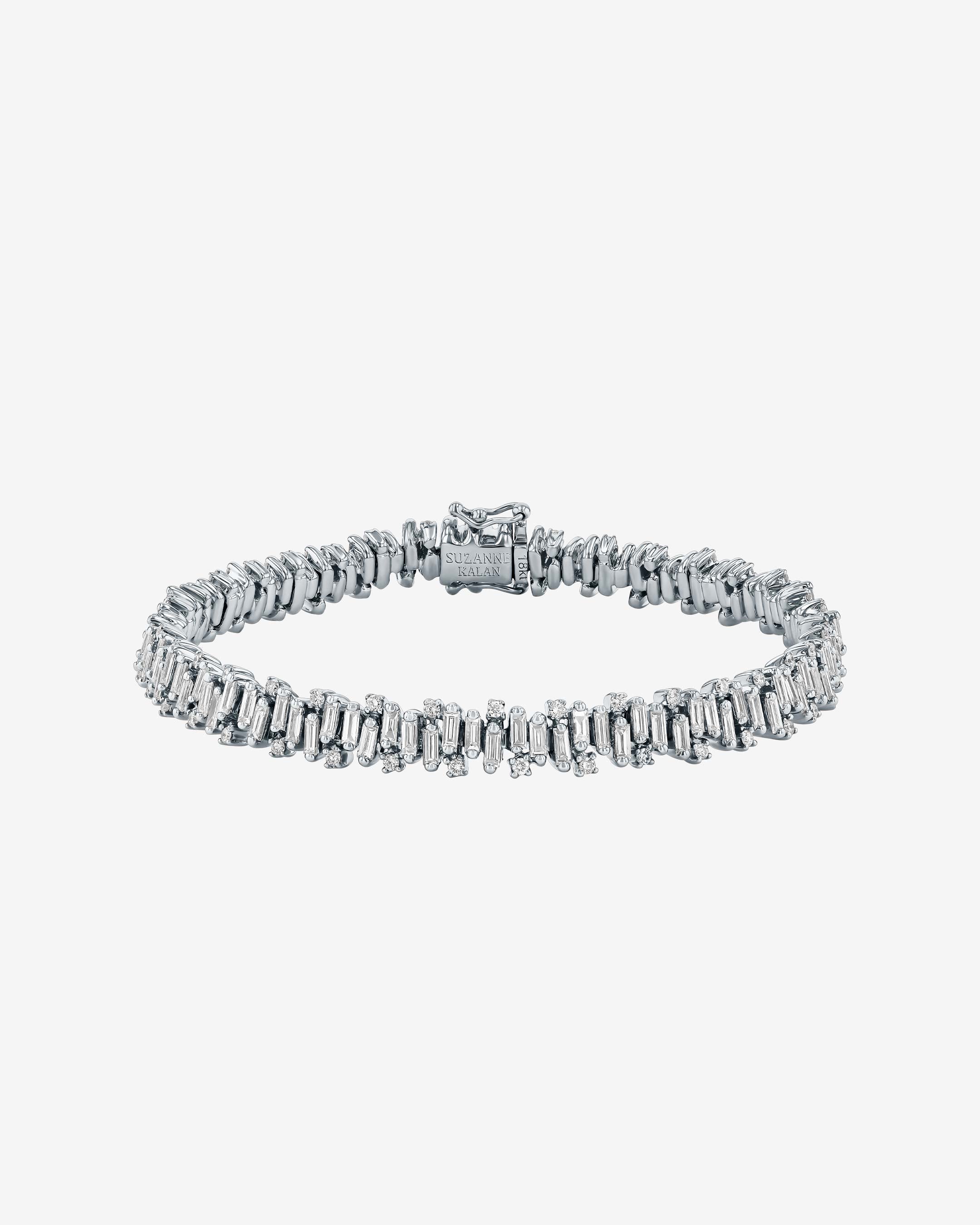 Suzanne Kalan Shimmer Diamond Tennis Bracelet in 18k white gold
