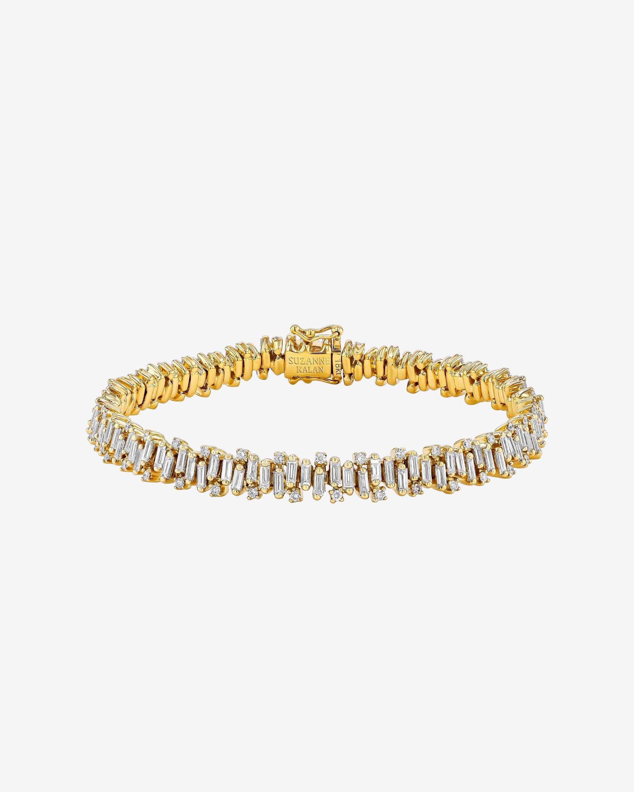 Suzanne Kalan Shimmer Diamond Tennis Bracelet in 18k yellow gold