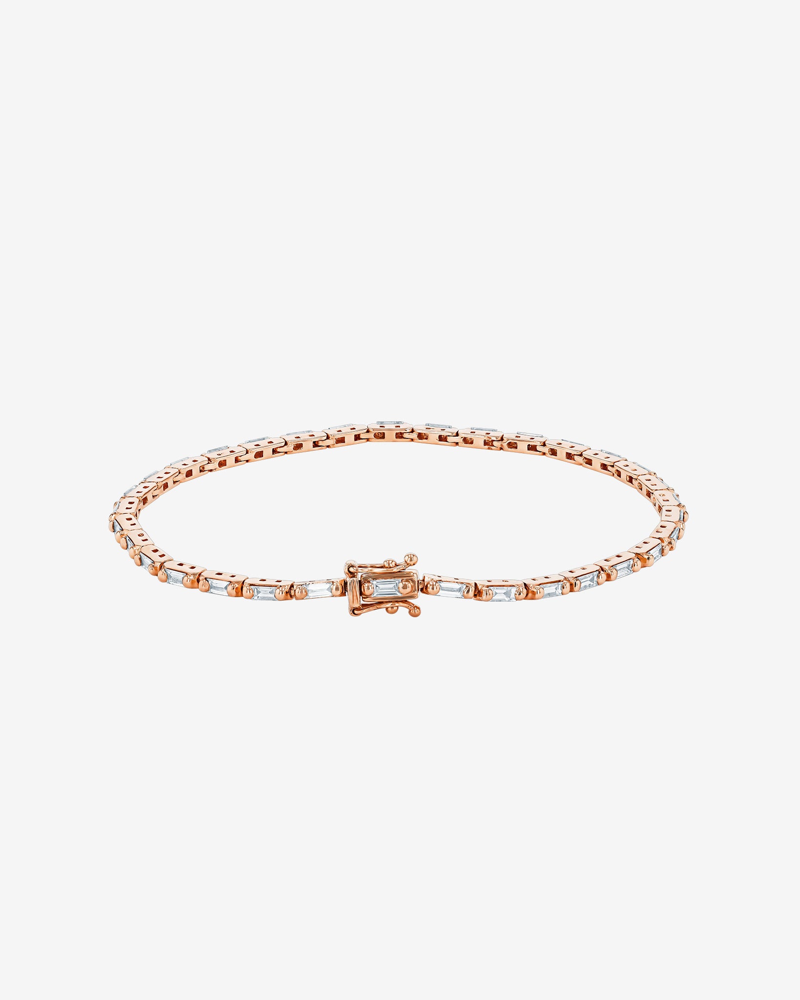 Suzanne Kalan Linear Diamond Tennis Bracelet in 18k rose gold