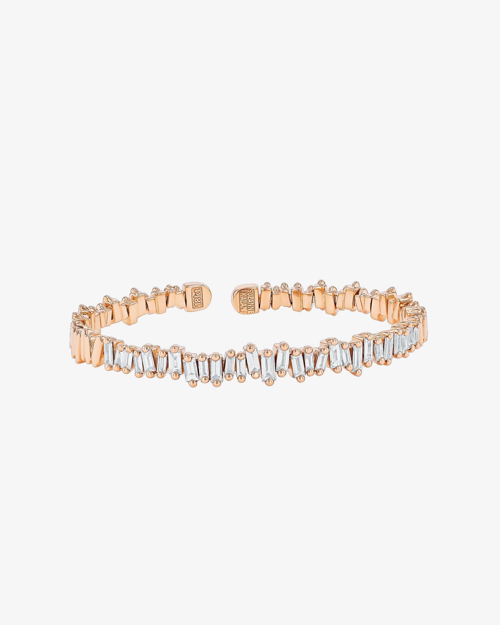 Suzanne Kalan Bold Reborn Diamond Bangle in 18k rose gold