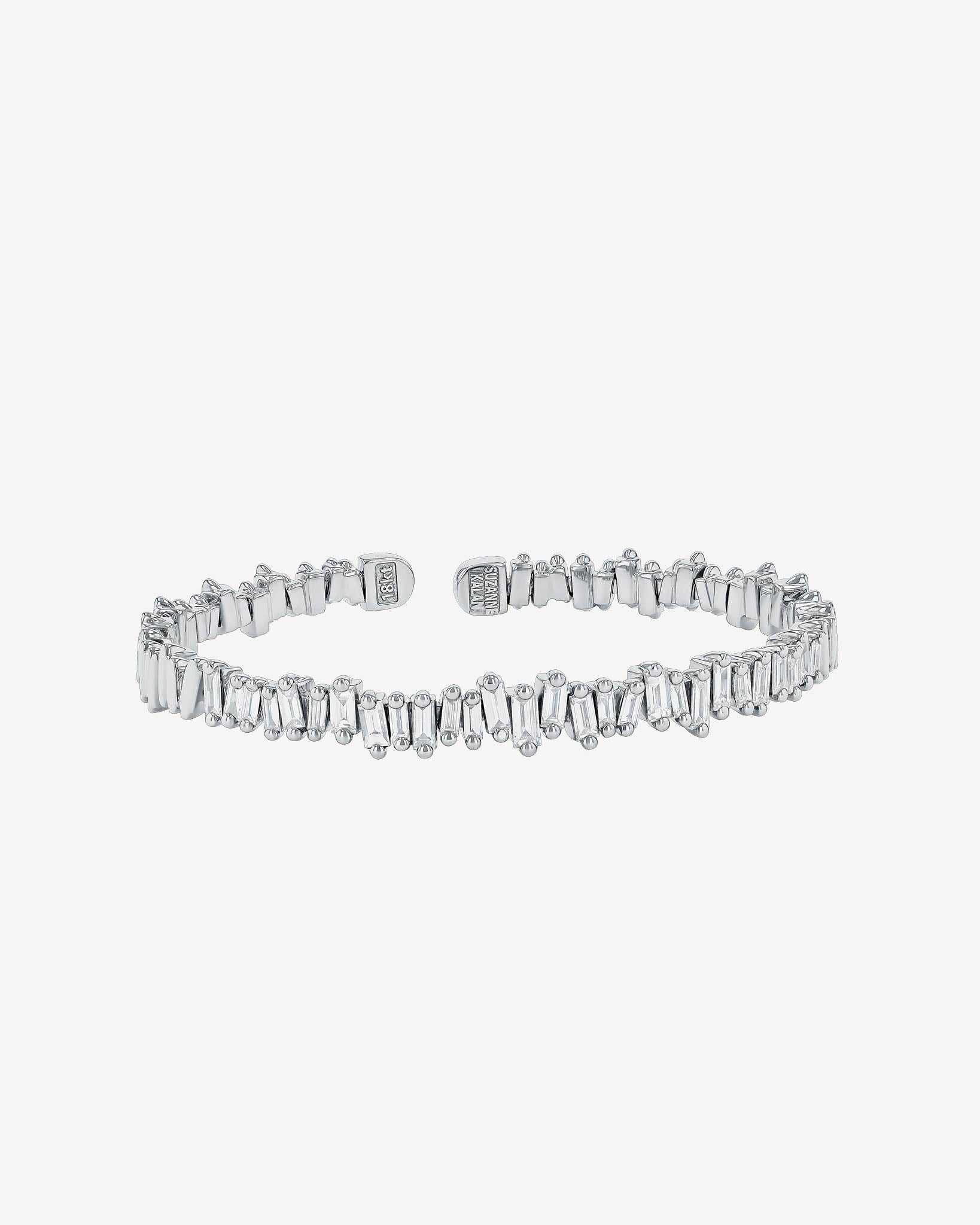 Suzanne Kalan Bold Reborn Diamond Bangle in 18k white gold