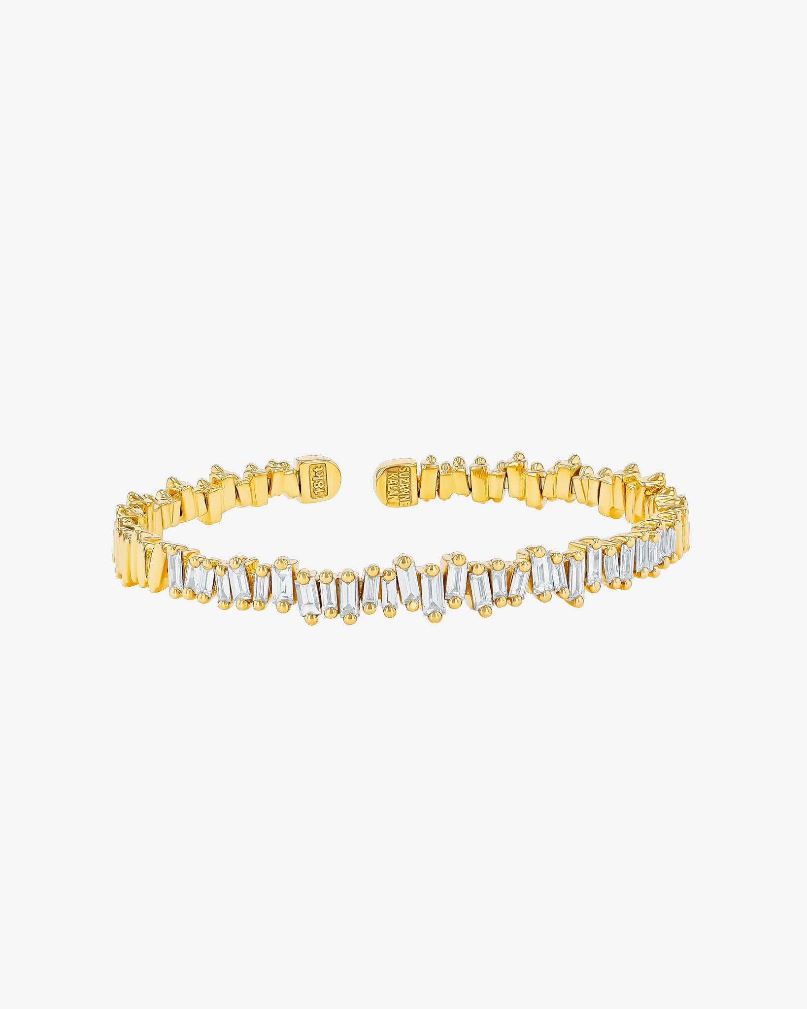 Suzanne Kalan Bold Reborn Diamond Bangle in 18k yellow gold