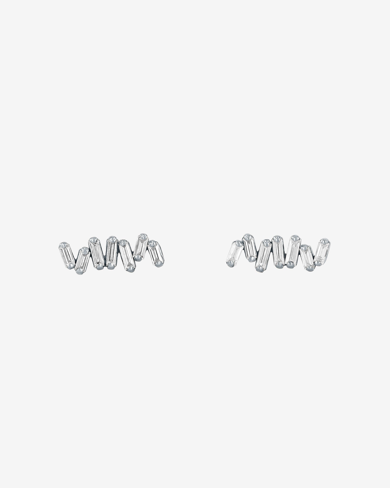Suzanne Kalan Classic Diamond Bar Studs in 18k white gold
