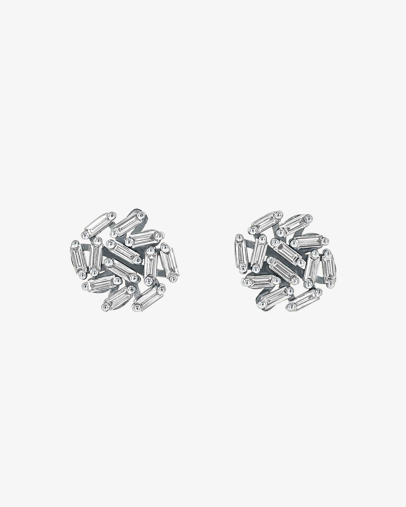 Suzanne Kalan Classic Diamond Round Studs in 18k white gold