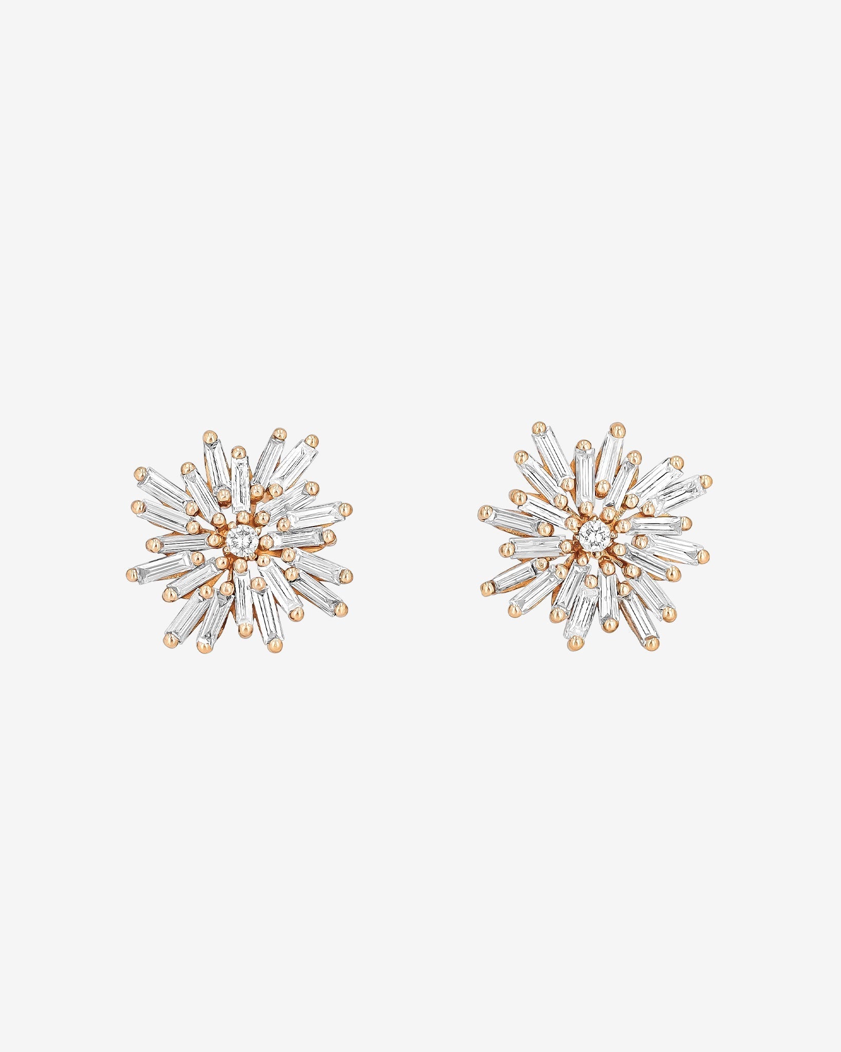 Suzanne Kalan Classic Diamond Spark Studs in 18k rose gold