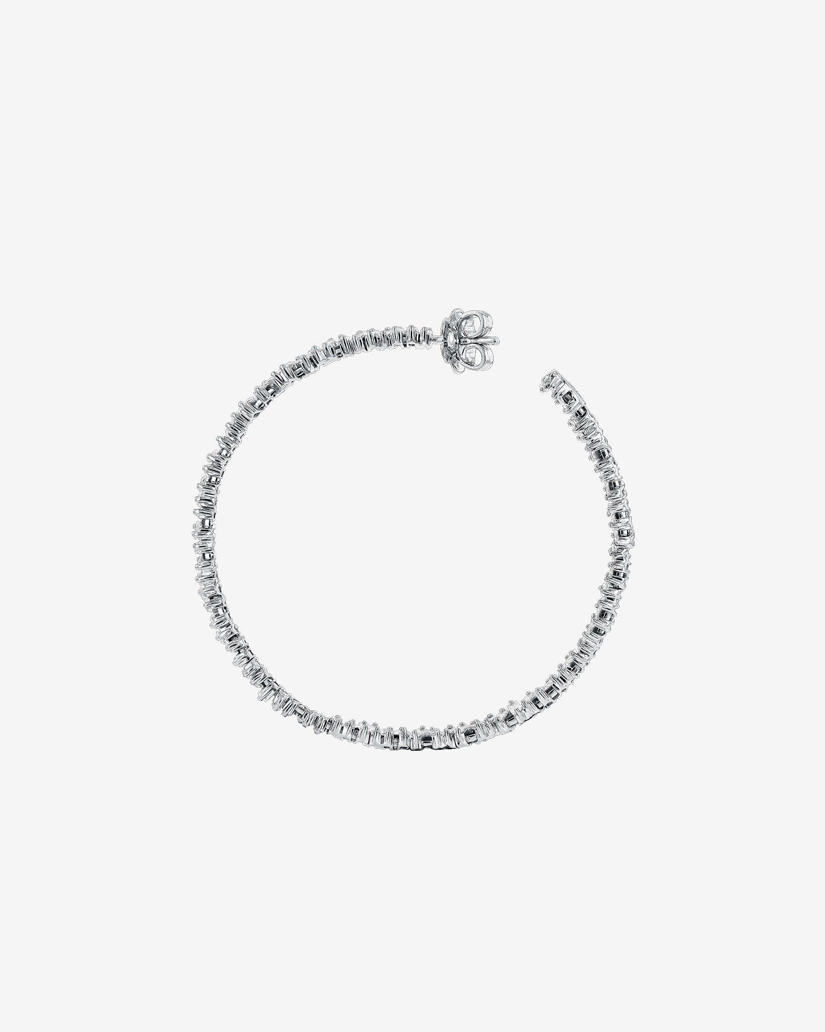 Suzanne Kalan Classic Diamond Milli Hoops in 18k white gold