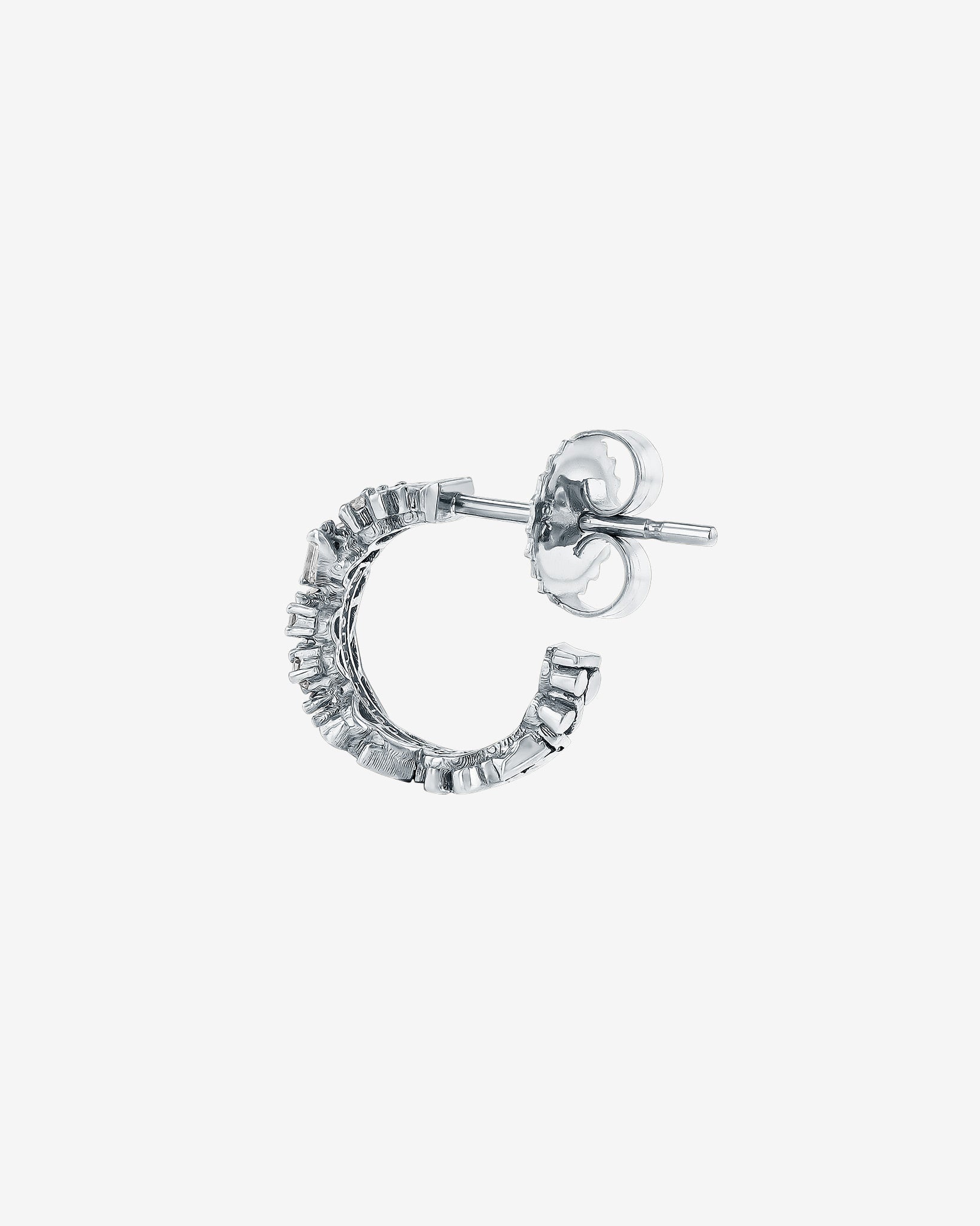 Suzanne Kalan Classic Diamond Icon Mini Hoops in 18k white gold