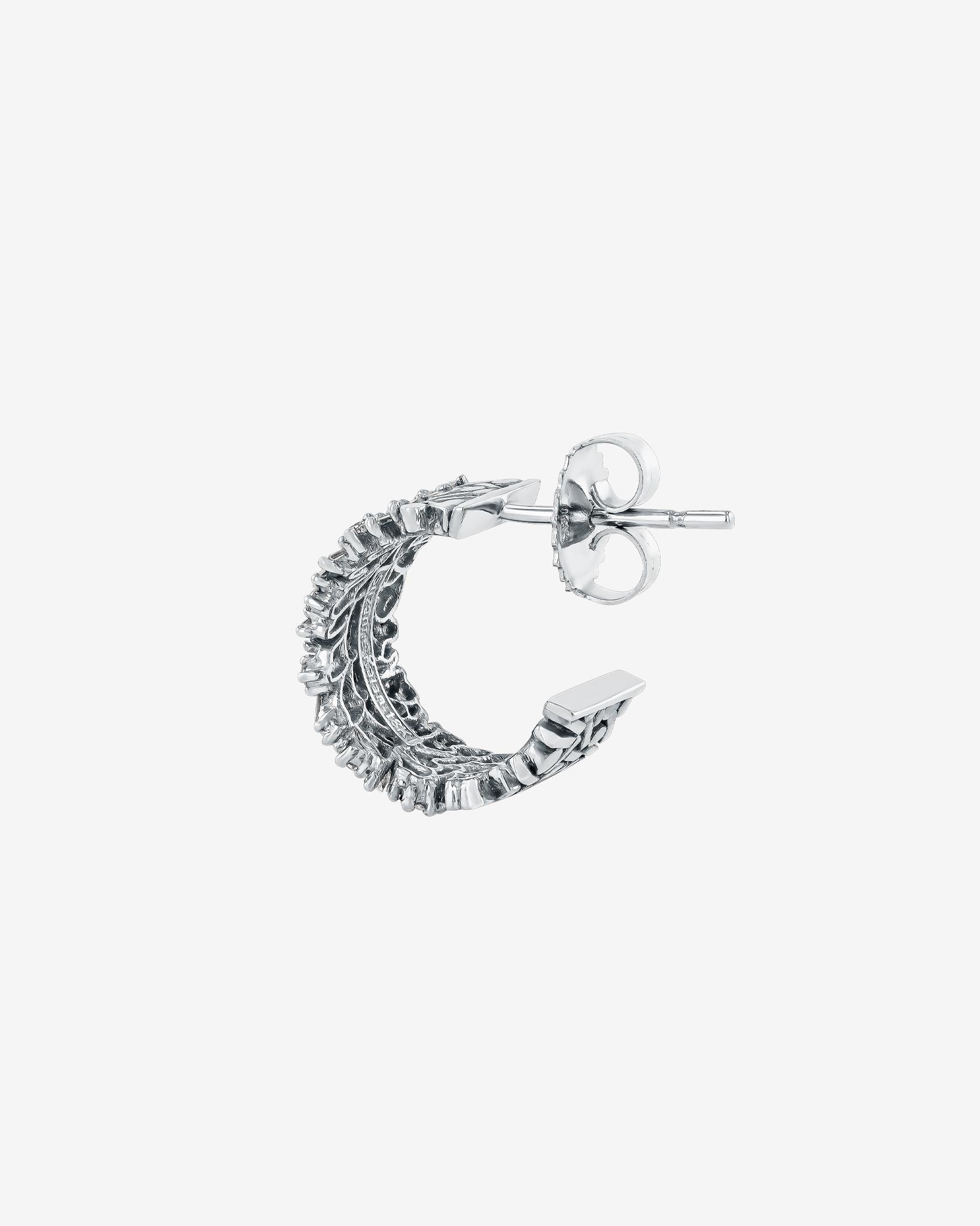 Suzanne Kalan Classic Diamond Icon Midi Hoops in 18k white gold