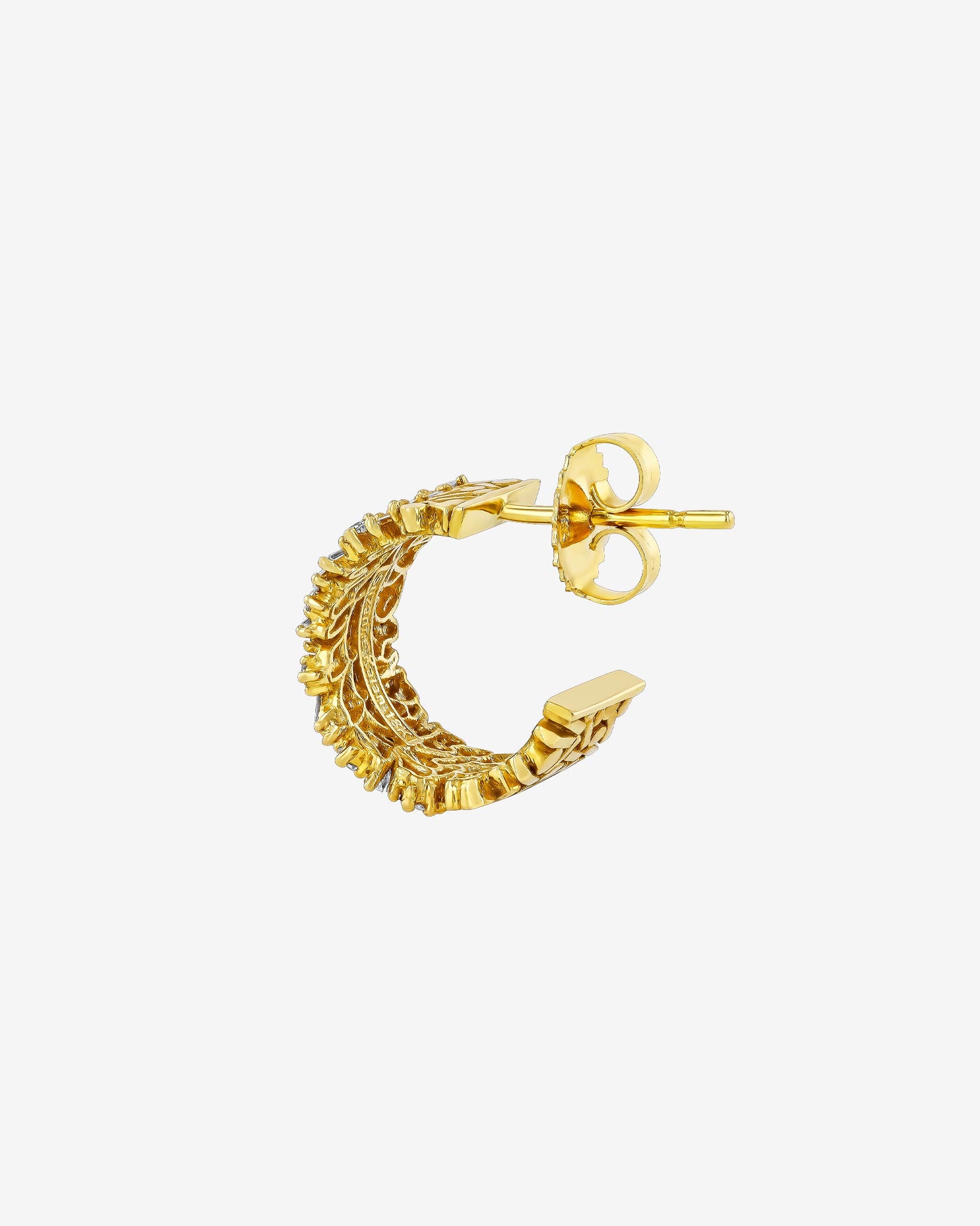 Suzanne Kalan Classic Diamond Icon Midi Hoops in 18k yellow gold
